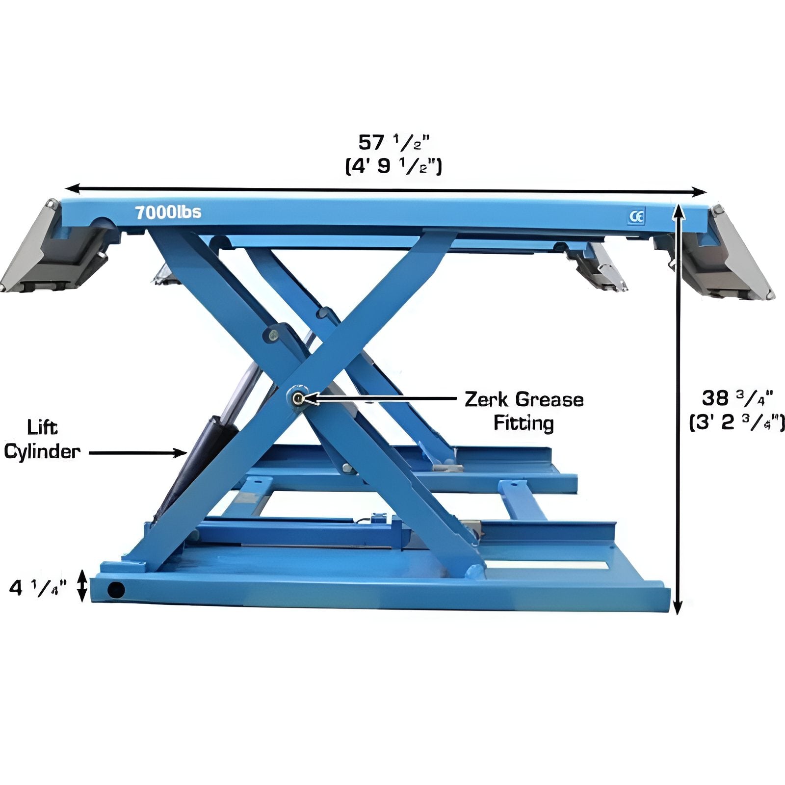 Atlas 7,000 lbs Mid Rise Scissor Lift, Portable SKU ATEATTD-7K-KWIK