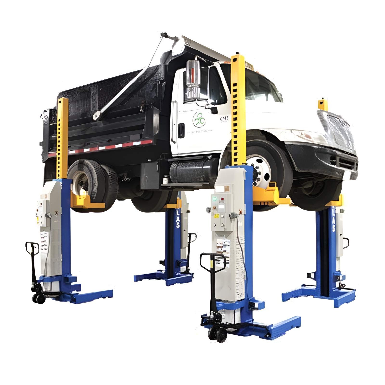 Atlas 16,500 lb Mobile Column Lift, 4 Units, 24v Battery, w/ Cable Communication, ALI Certified SKU ATEML-4030BC