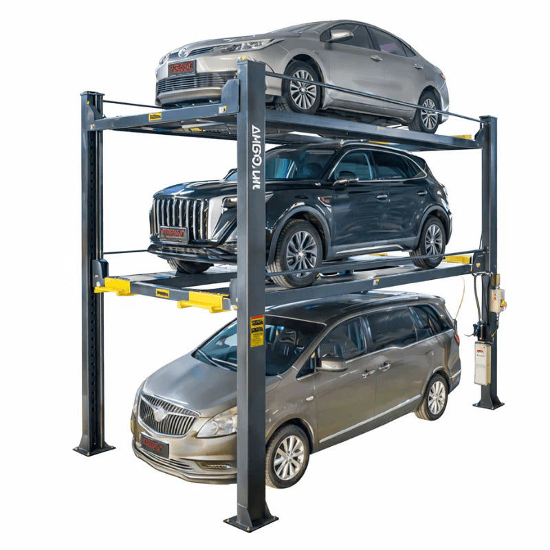 AMGO Heavy-Duty 9,000lb Capacity Triple Parking lift 4 Post Lift SKU 4097X