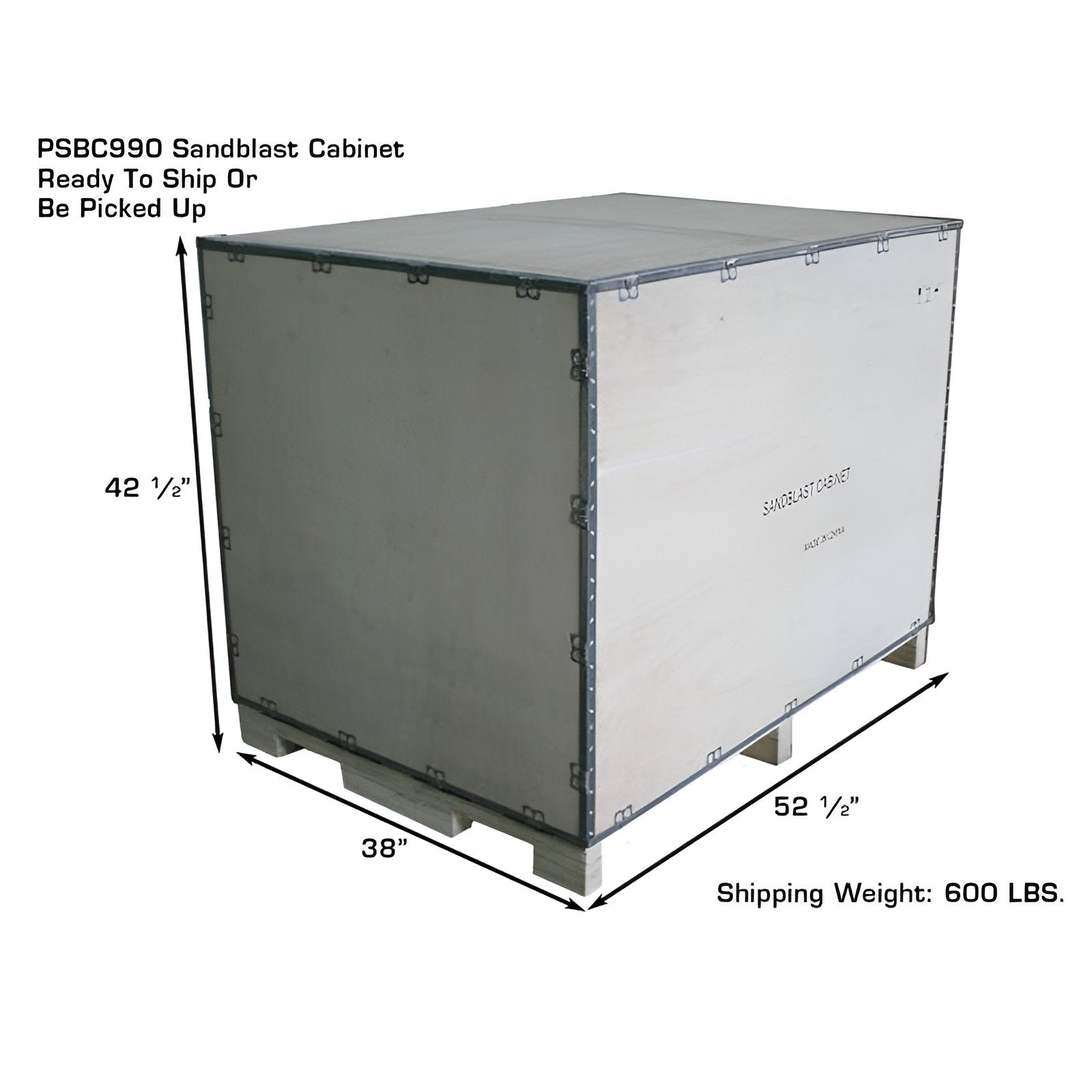 Atlas Pressurized Large Sandblast Cabinet w/ Vacuum SKU ATEHTPSBC990