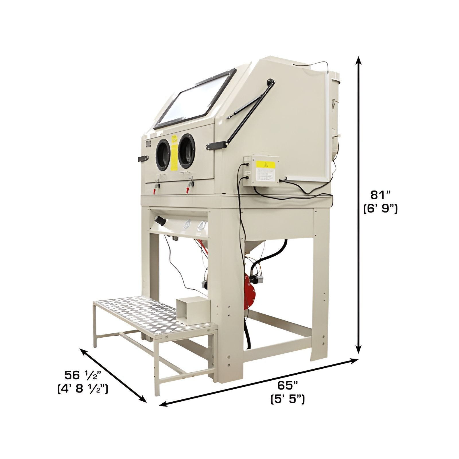 Atlas Pressurized Large Sandblast Cabinet w/ Vacuum SKU ATEHTPSBC990