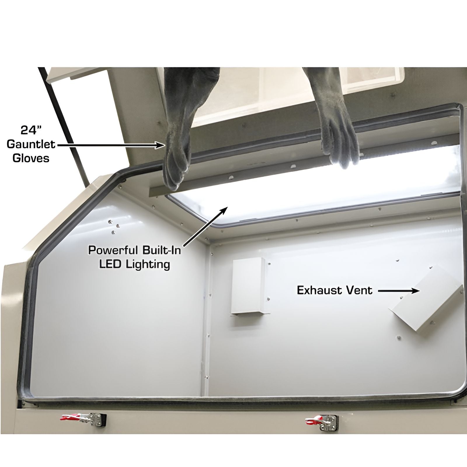 Atlas Pressurized Large Sandblast Cabinet w/ Vacuum SKU ATEHTPSBC990