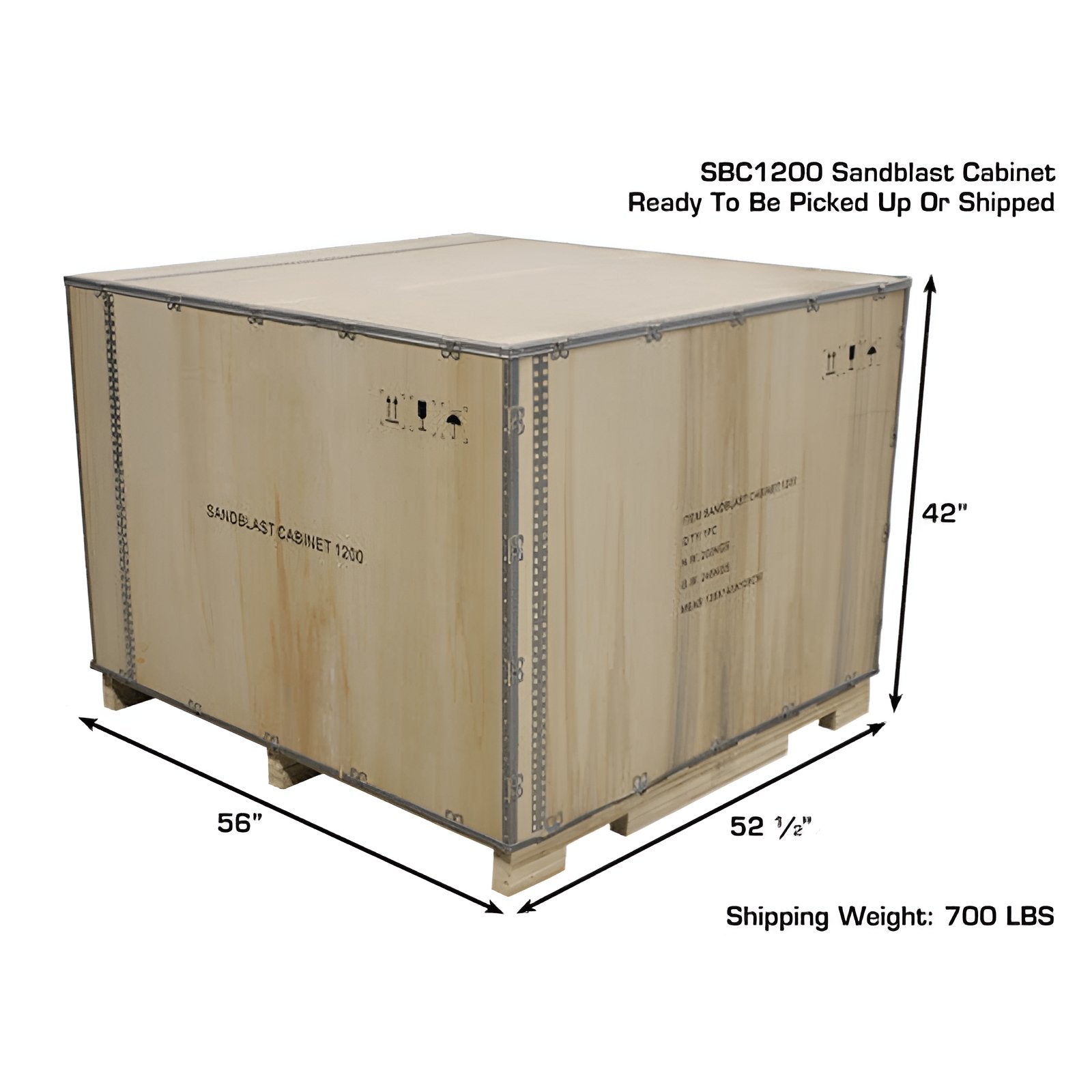 Atlas X-Large Sandblast Cabinet w/ Vacuum SKU ATEHTSBC1200