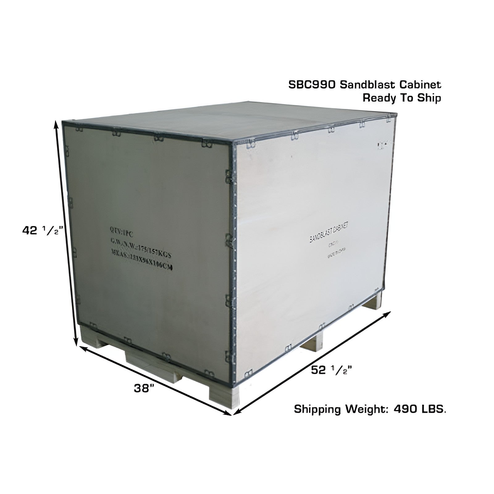 Atlas Large Sandblast Cabinet w/ Vacuum SKU ATEHTSBC990