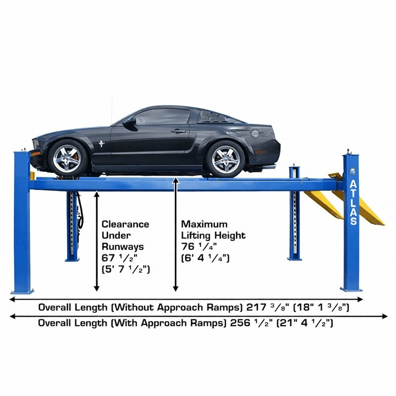 Atlas 14,000 lb 4-Post Alignment Lift w/ Turntables SKU ATEATTD-414AT