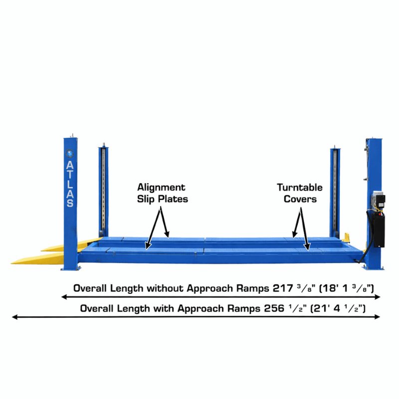 Atlas 14,000 lb 4-Post Alignment Lift w/ Turntables SKU ATEATTD-414AT