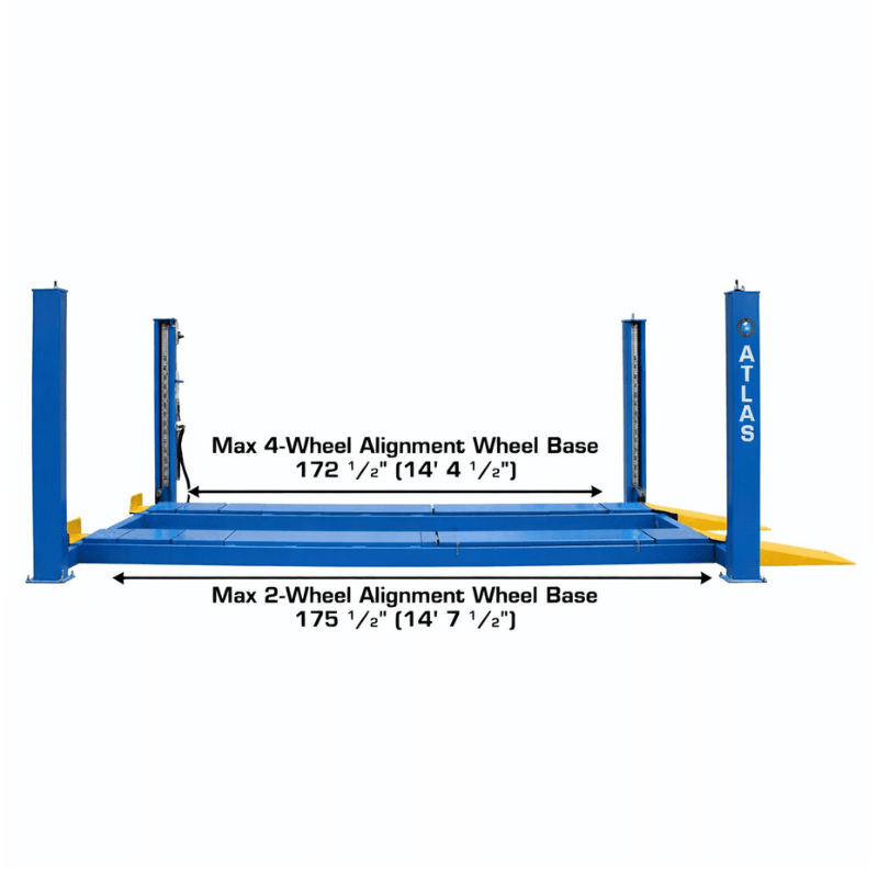Atlas 414A 4 Post Alignment Lift, 2 x RJ8 Rolling Jacks Combo SKU ATEATTD-414A-COMBO