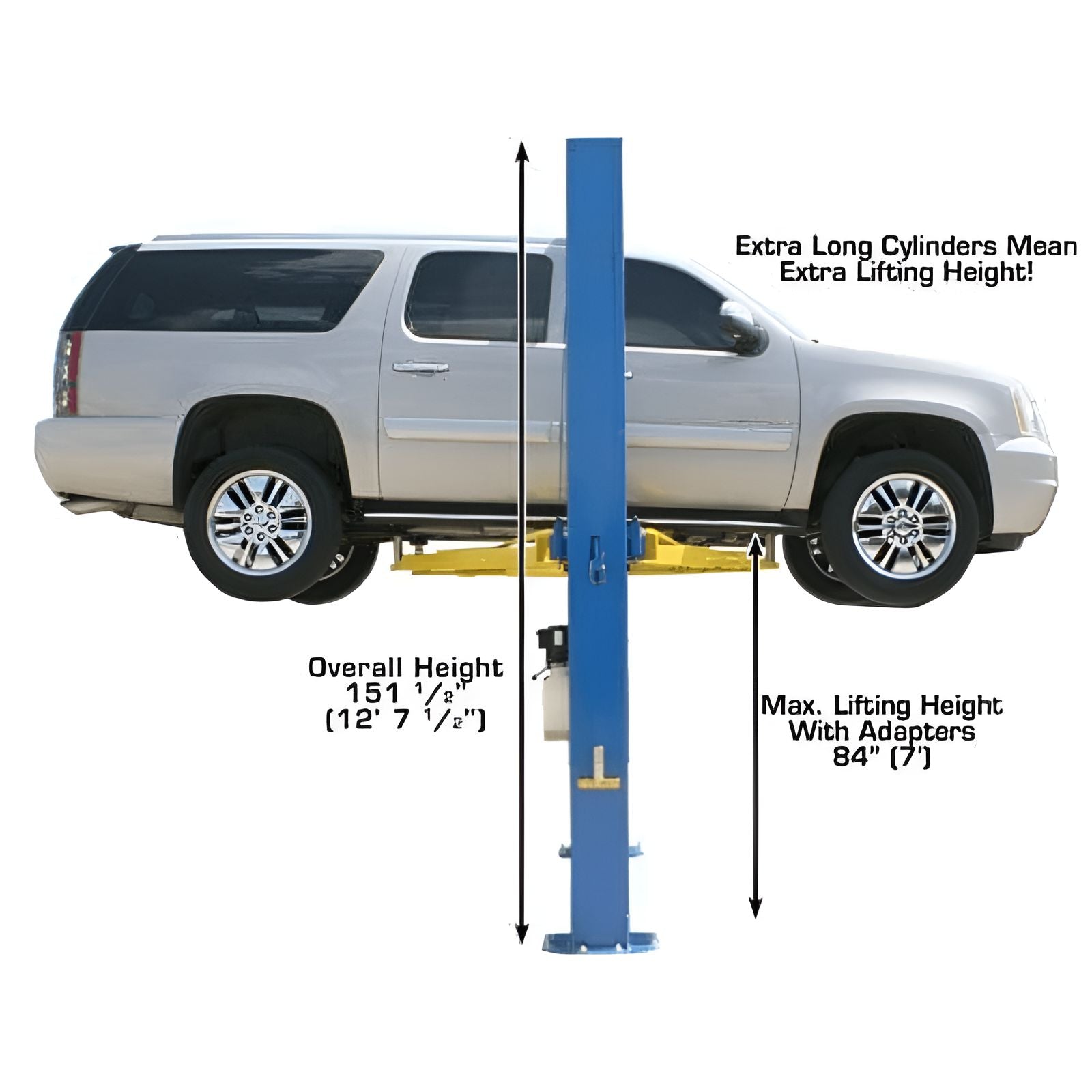 Atlas 10,000 lb Extra Tall 2 Post Lift SKU ATEATTD-OHX10000X