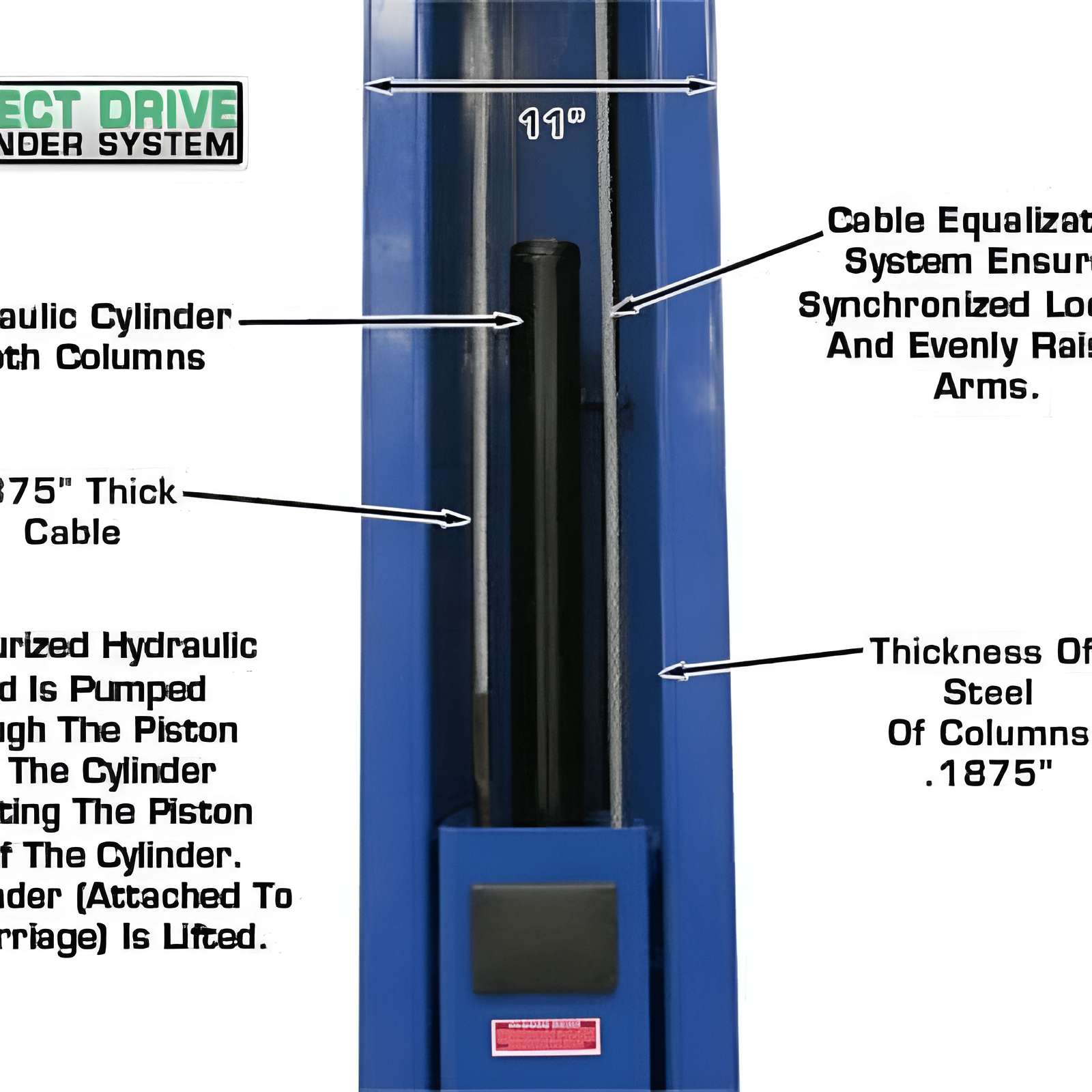 Atlas 10,000 lb Extra Tall 2 Post Lift SKU ATEATTD-OHX10000X