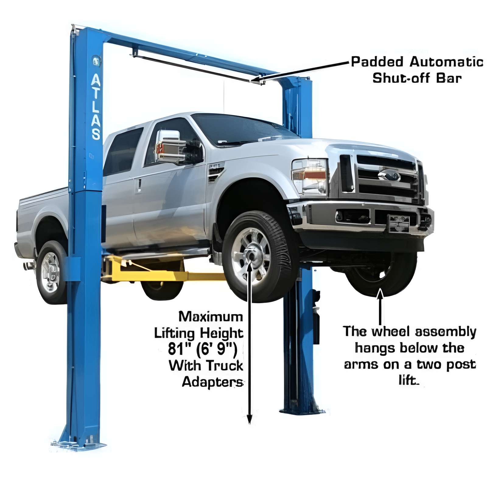 Atlas 12,000 lb 2 Post Lift SKU ATEXH-PV12PX