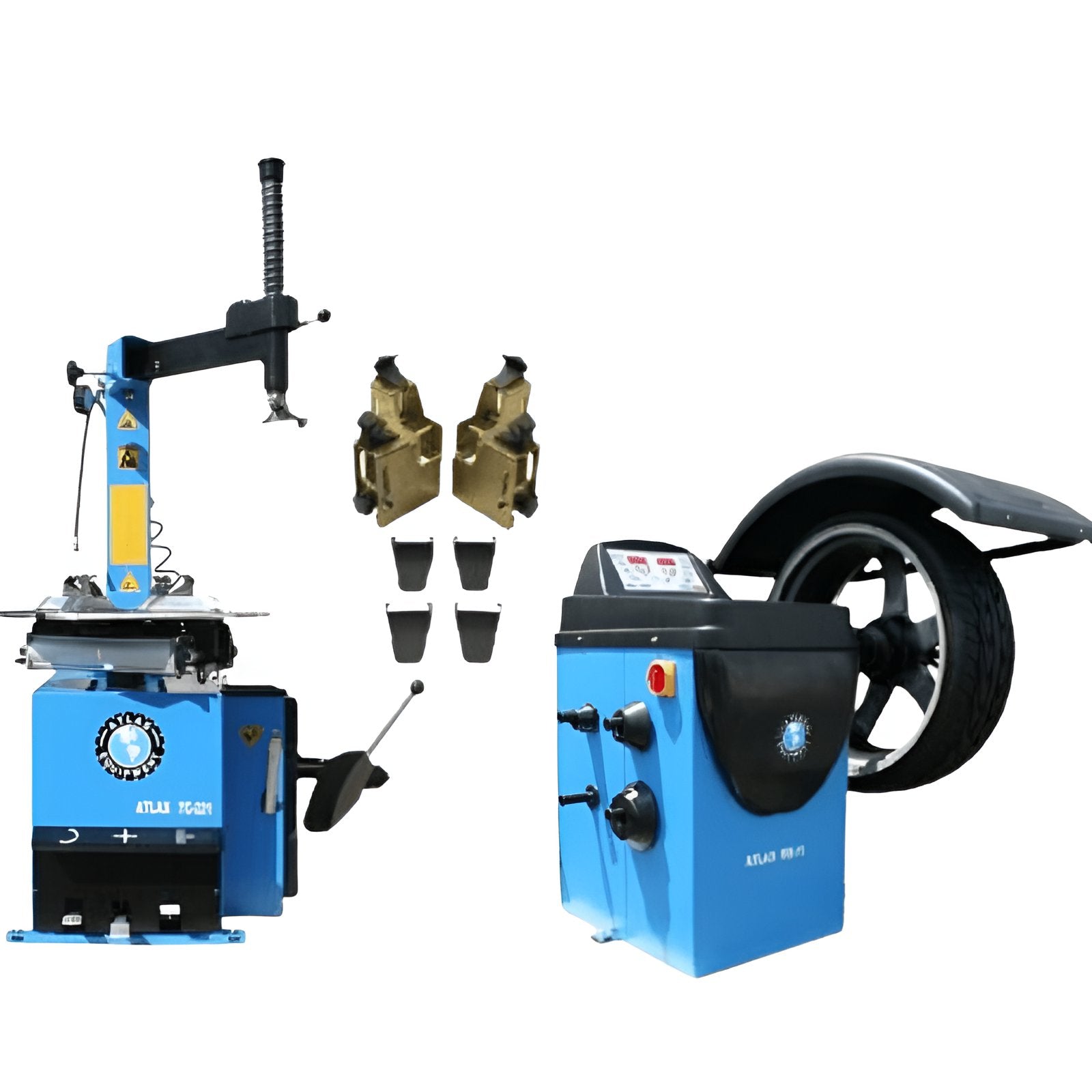 Atlas TC221 Tire Changer, WB11 Wheel Balancer Motorcycle Combo SKU ATETCWB-MC-COMBO1