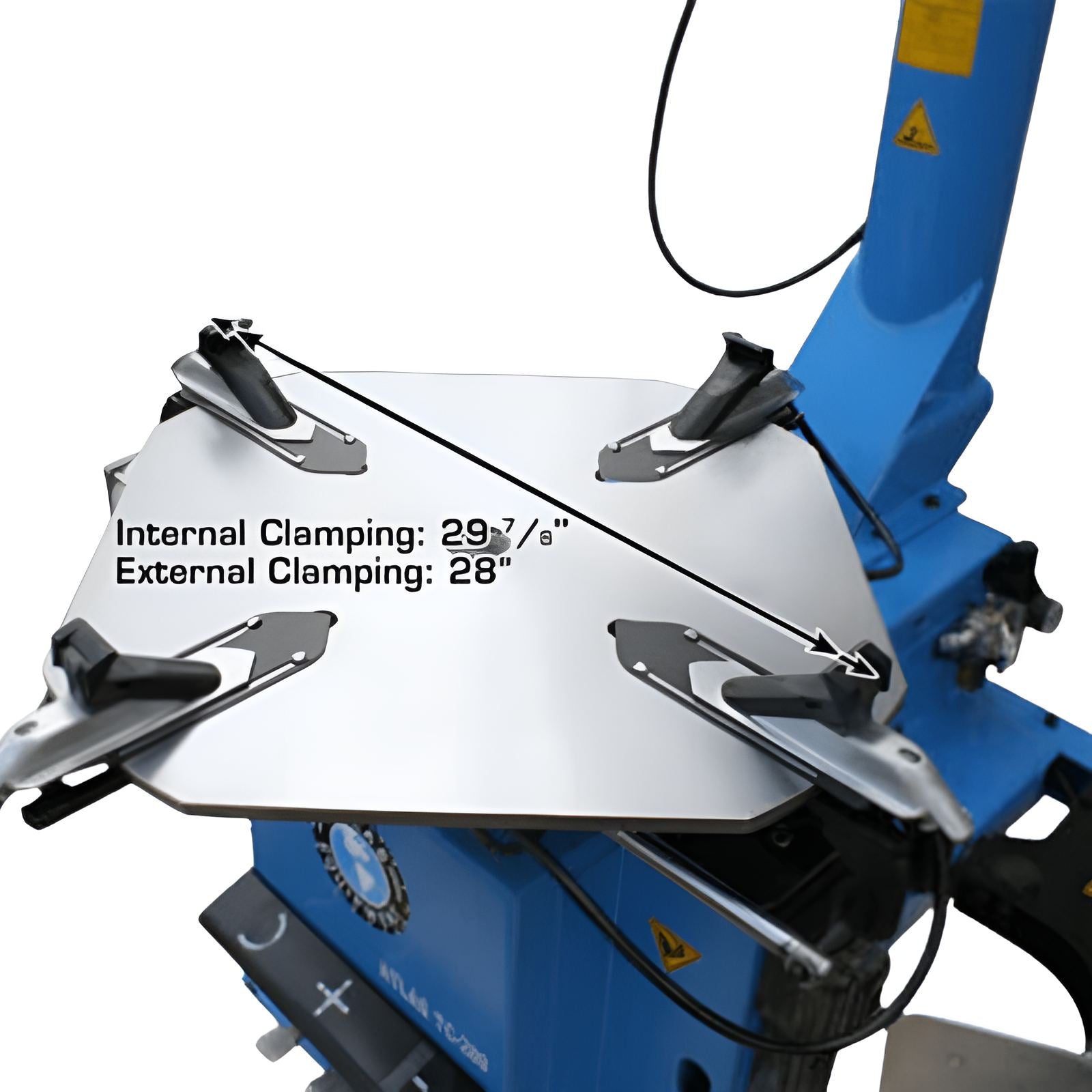 Atlas Extra Large Rim-Clamp Tire Changer w/ Dual Assist Arms SKU ATETC289DAA