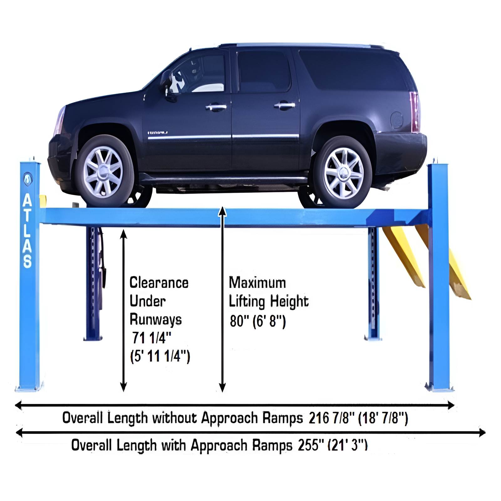 Atlas 14,000 lb 4 Post Lift, Commercial Grade SKU ATEATTD-414