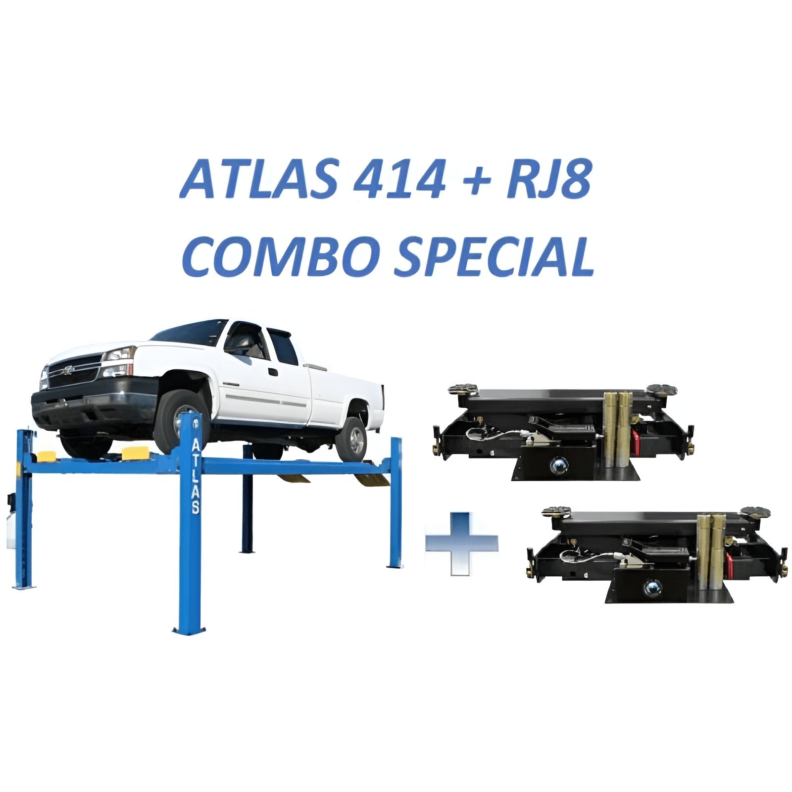 Atlas 14,000 lbs 4 Post Lift, 2 x RJ8 Jacks Combo SKU ATEATTD-414-COMBO
