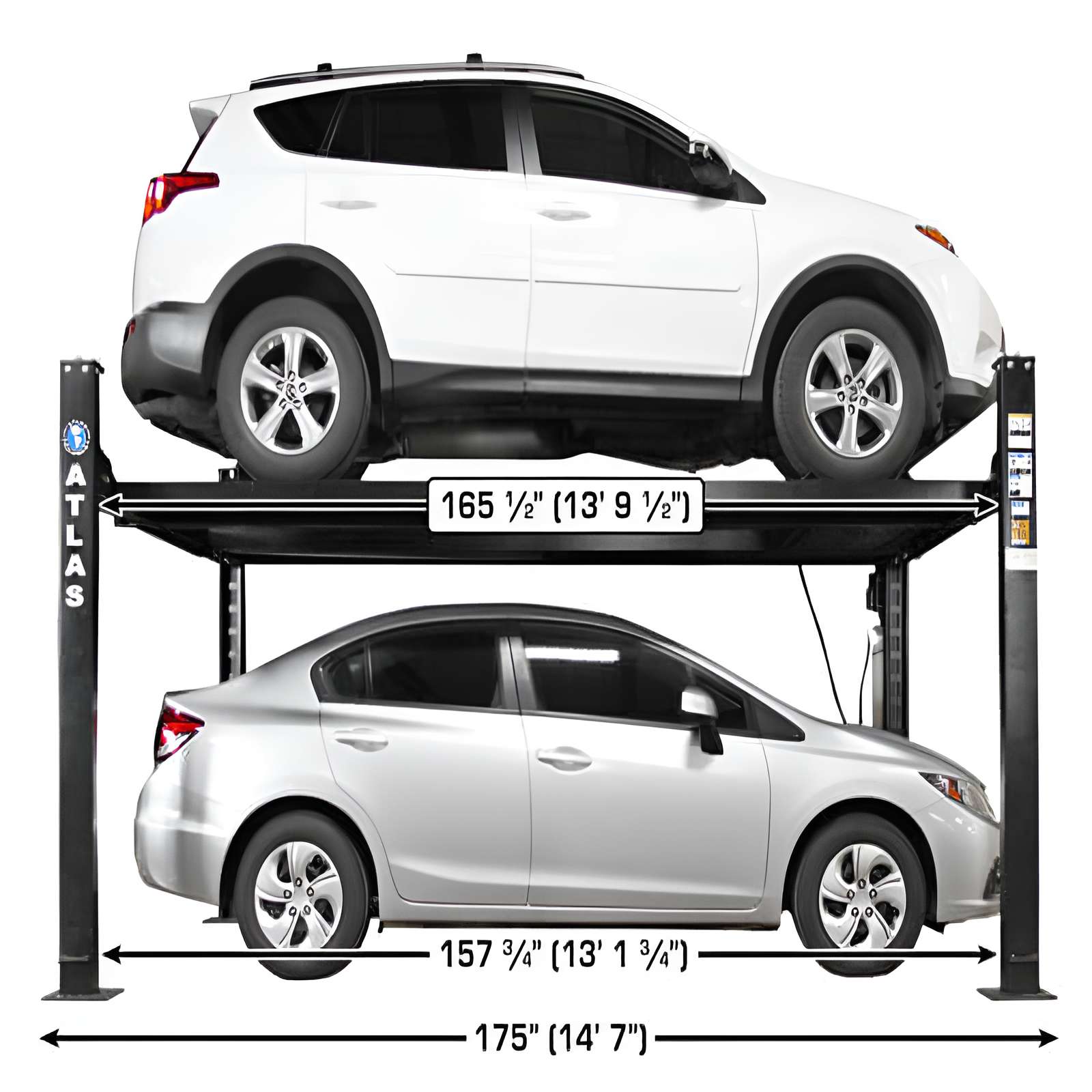 Atlas APEX 8 4 Post Lift, 2 x ProJack35 Sliding Jacks Combo SKU ATEATTD-APEX8-COMBO