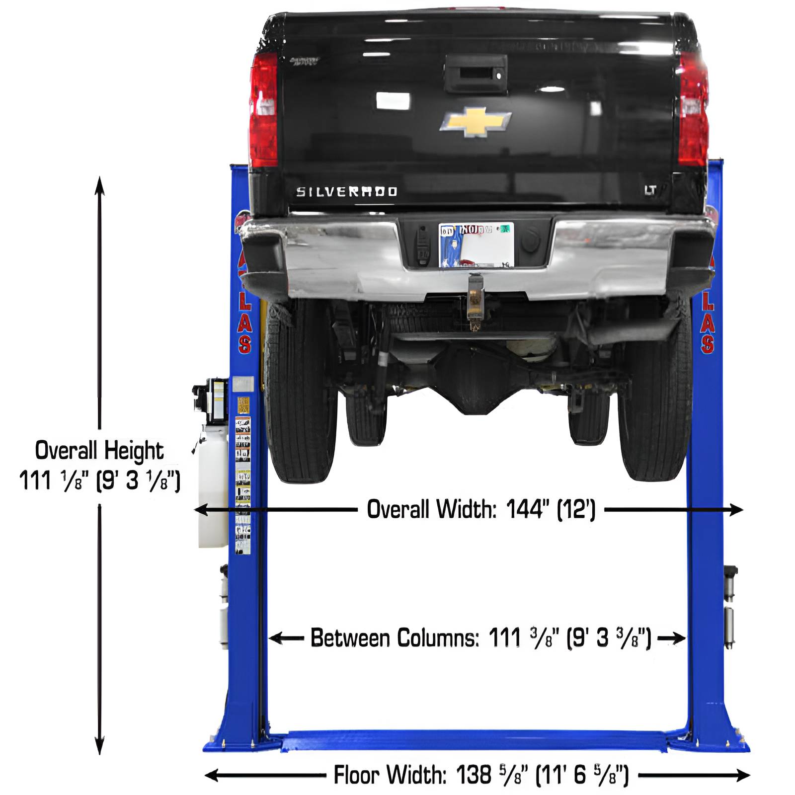 Atlas 9,000 lb 2 Post Lift, ALI Certified SKU ATEAP-PVL9BP