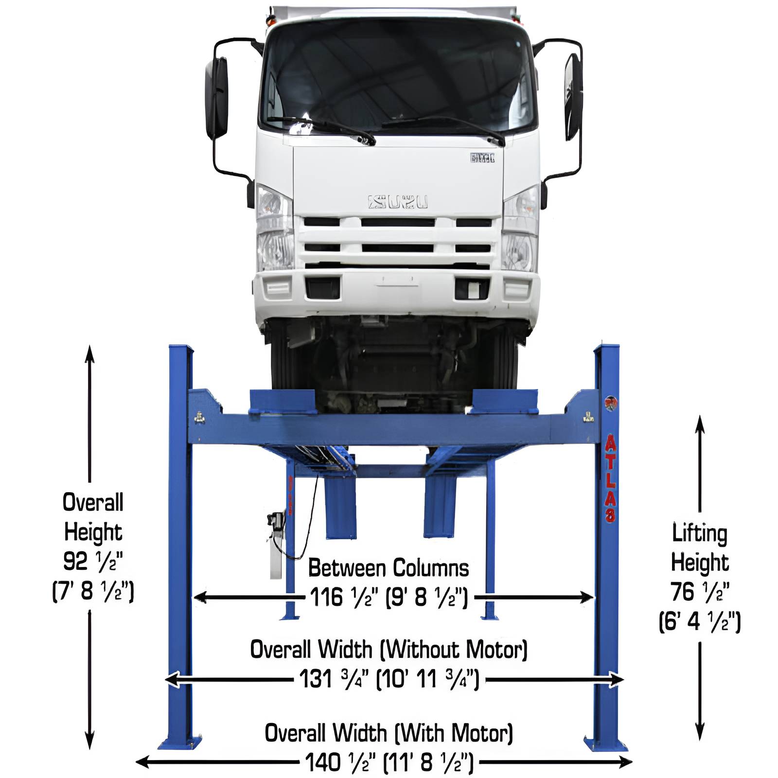 Atlas 14,000 lb 4 Post Lift, ALI Certified SKU ATEAP-PVL14