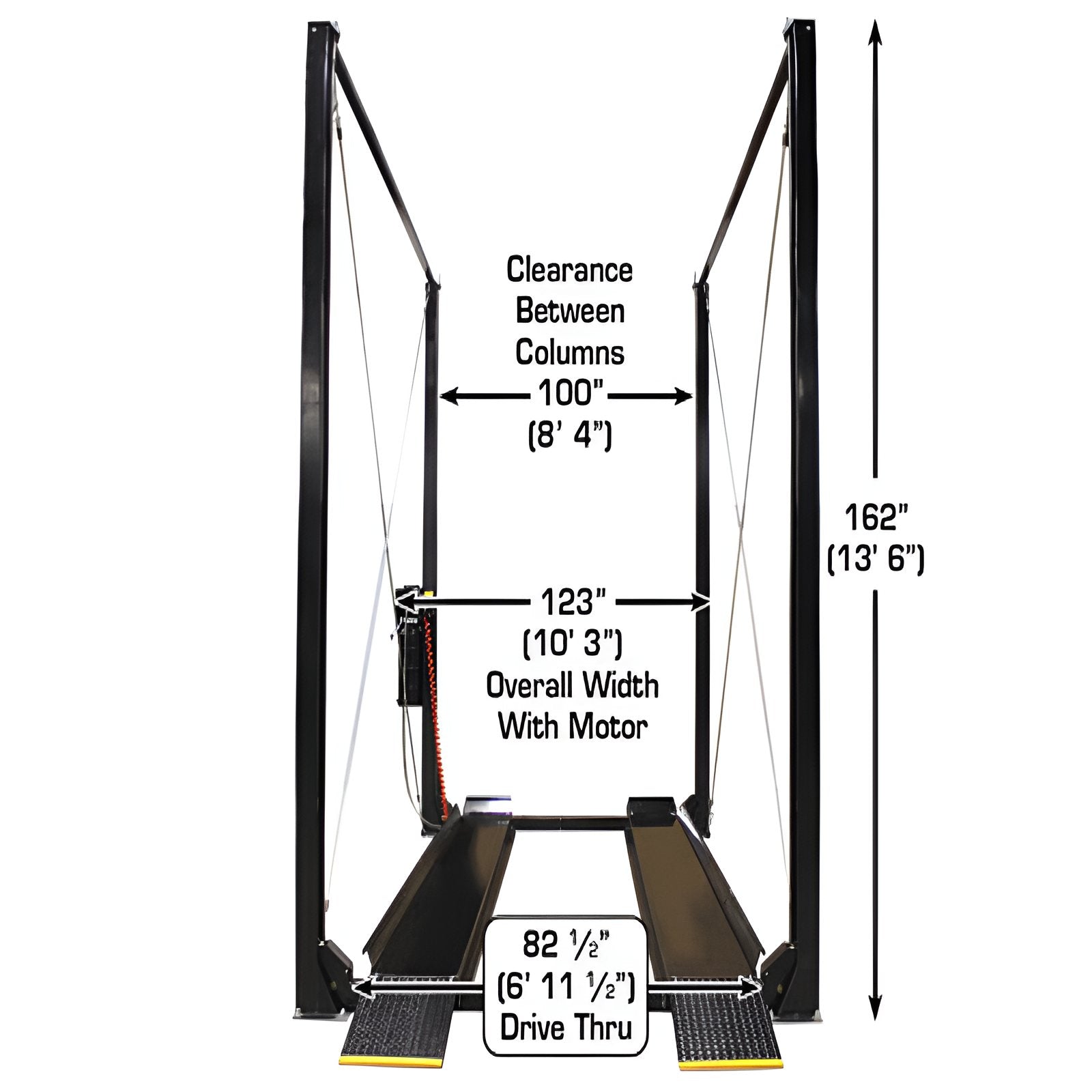 Atlas 7,000 lb 4 Post Lift, Extra Tall SKU ATEXH-PRO7000ST