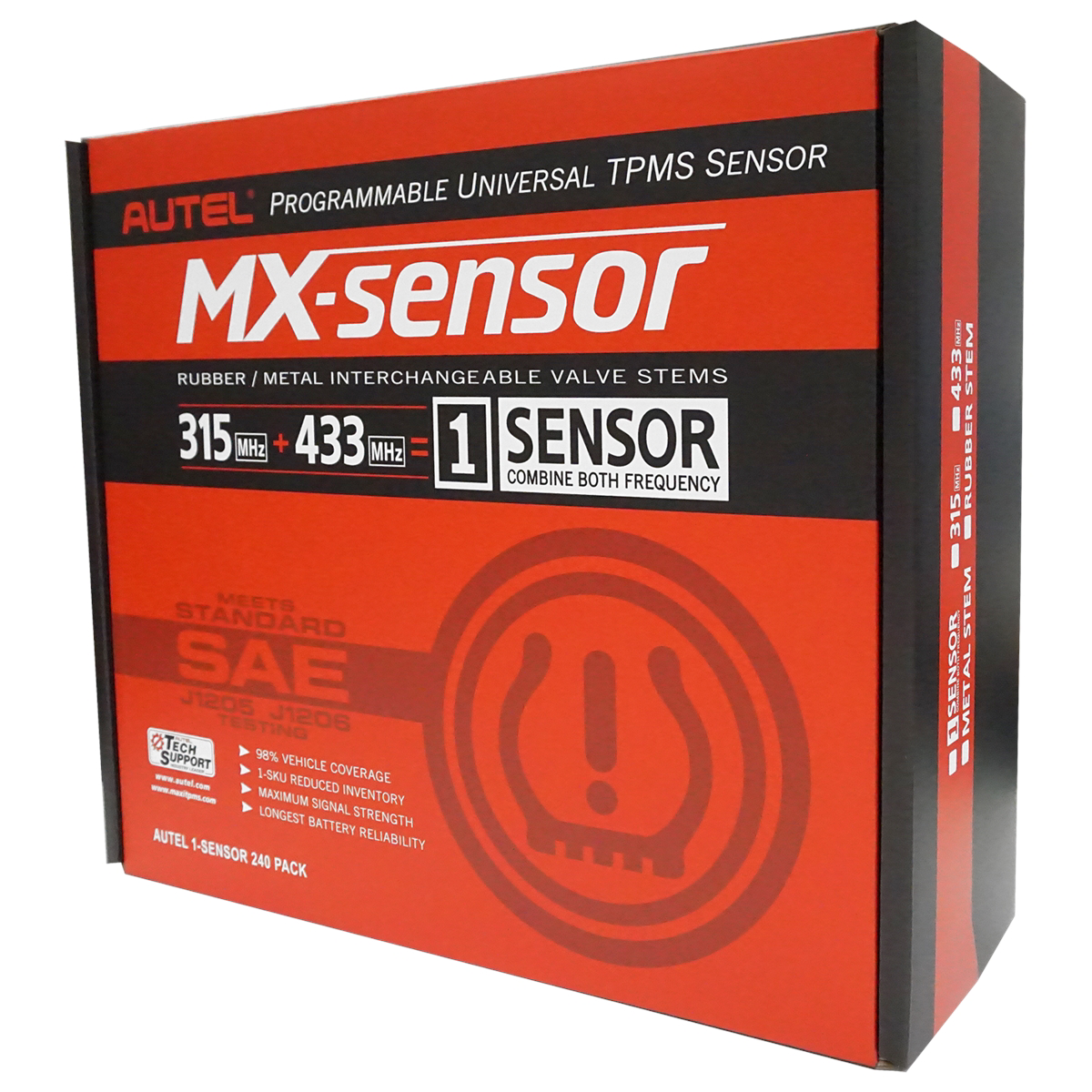 Autel MX-Sensor 1 Sensor Bulk 240, Universal TPMS 315/433MHz SKU AUL300050