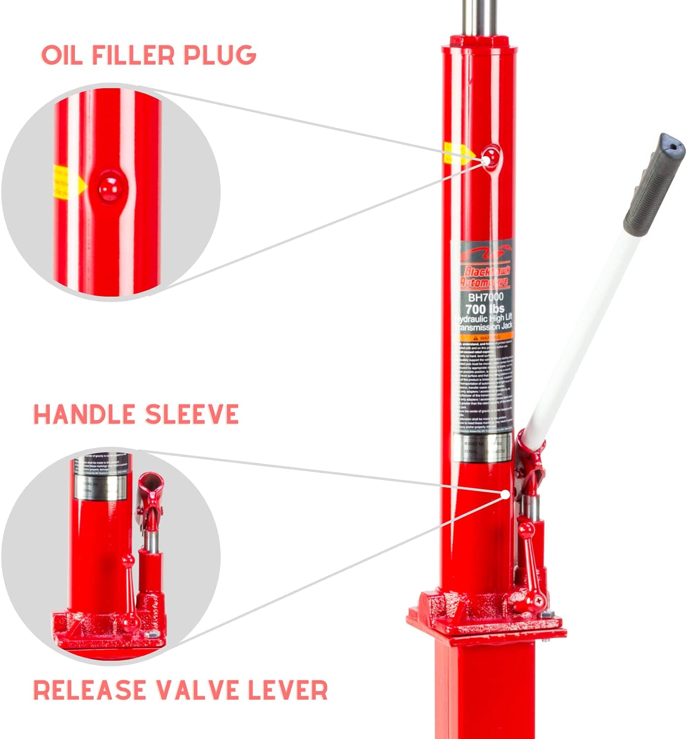 Blackhawk 700 Lbs Telescopic Transmission Jack SKU BH7000