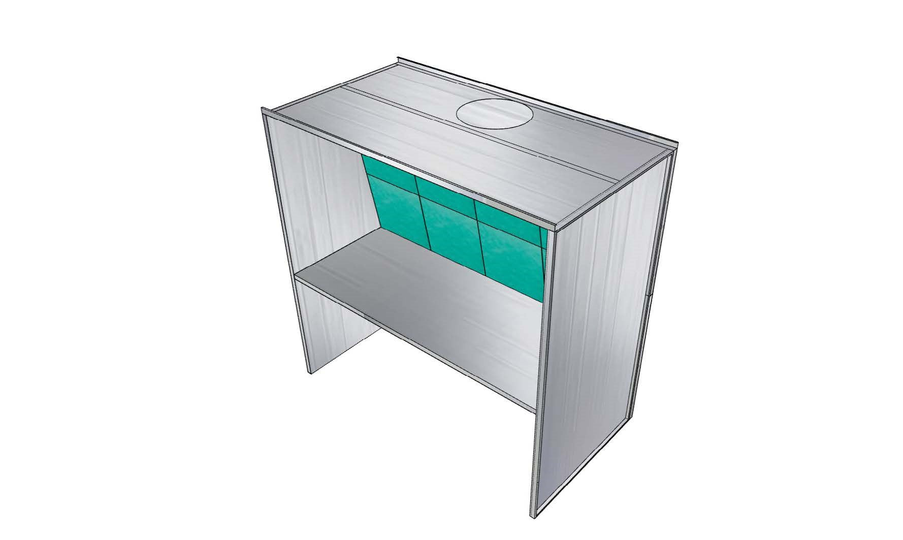 Merchant 1 Manufacturing Bench Style Paint Booths SKU PBBT744