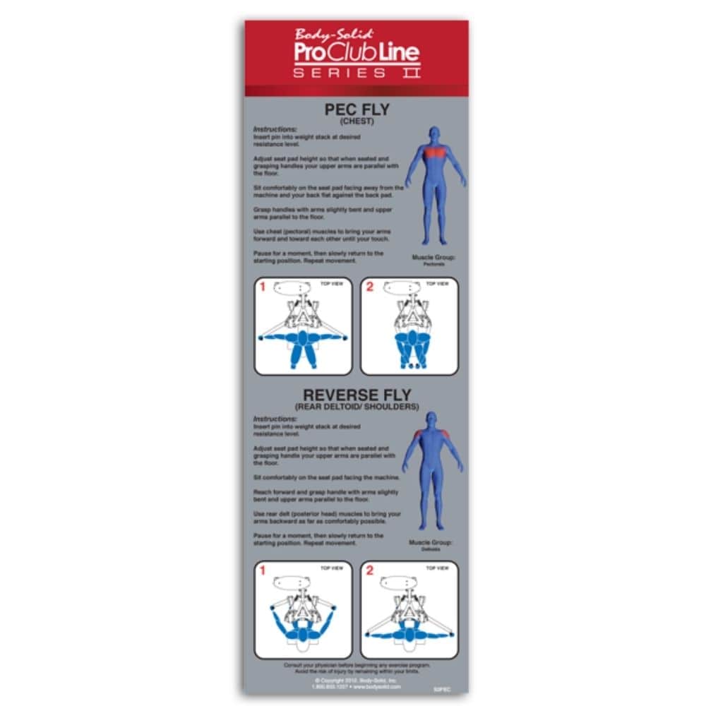 Body Solid Pro Clubline Series II Pec Deck & Rear Delt SKU S2PEC