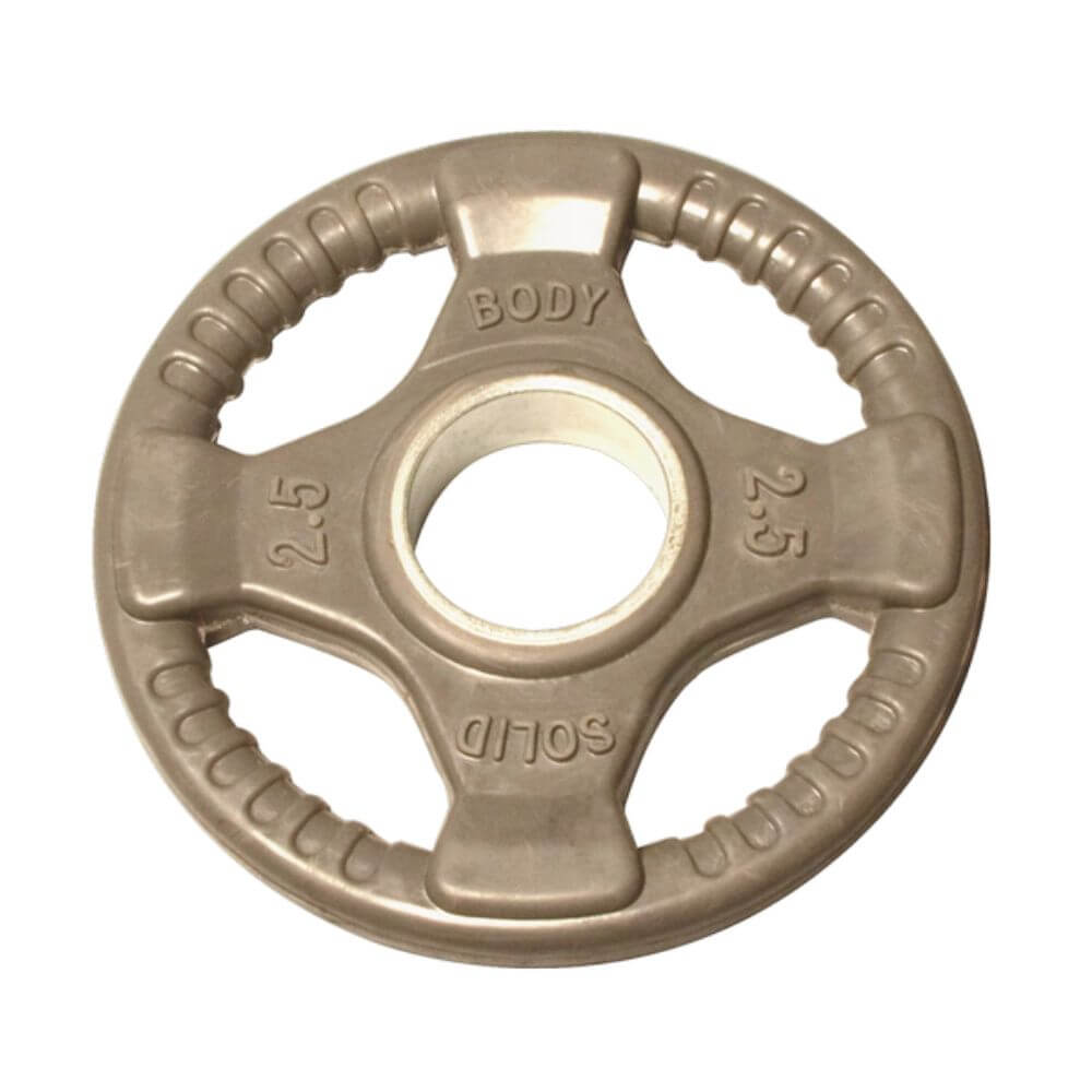 Body Solid Colored Rubber Grip Plate w/ Barbell Set SKU ORC