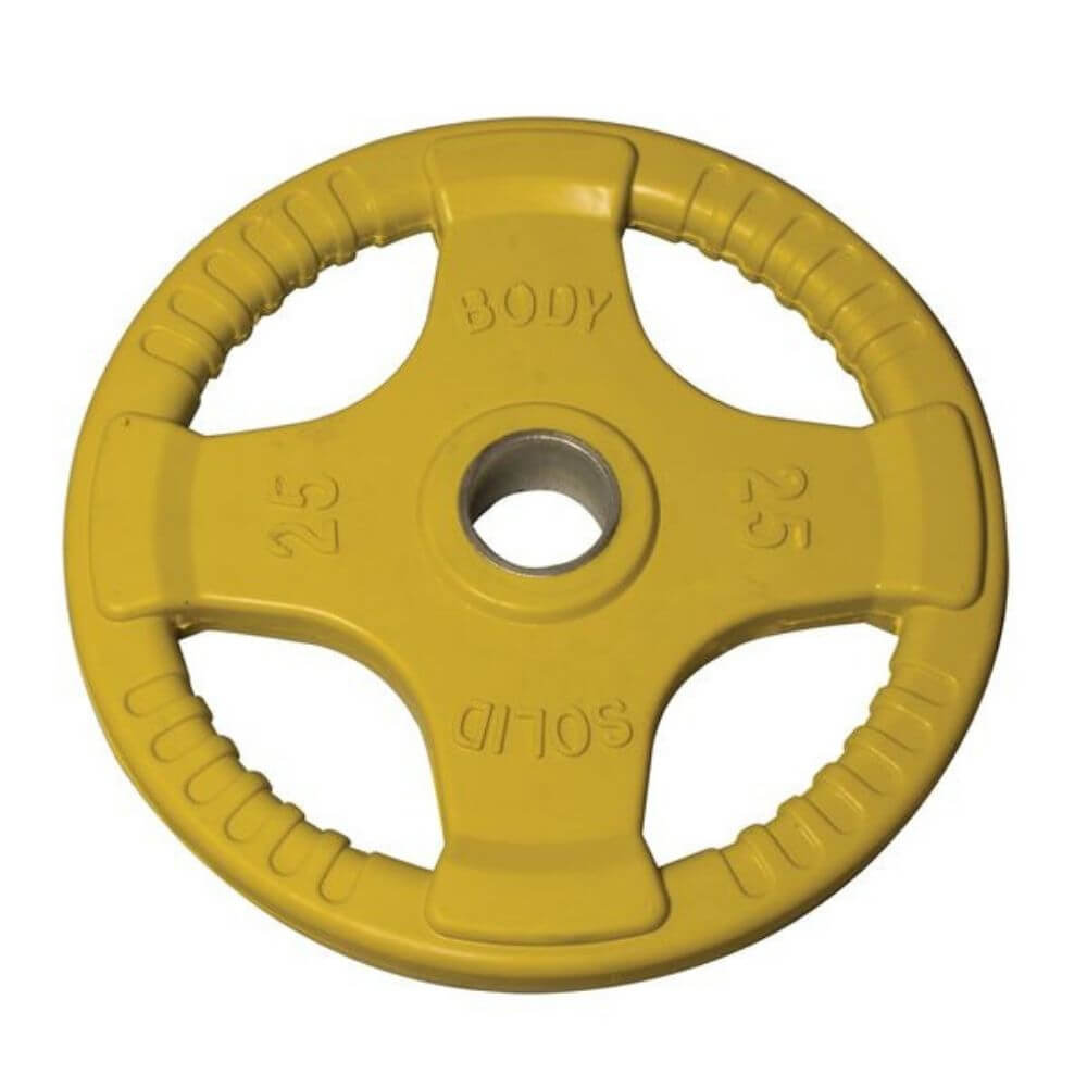 Body Solid Colored Rubber Grip Plate w/ Barbell Set SKU ORC