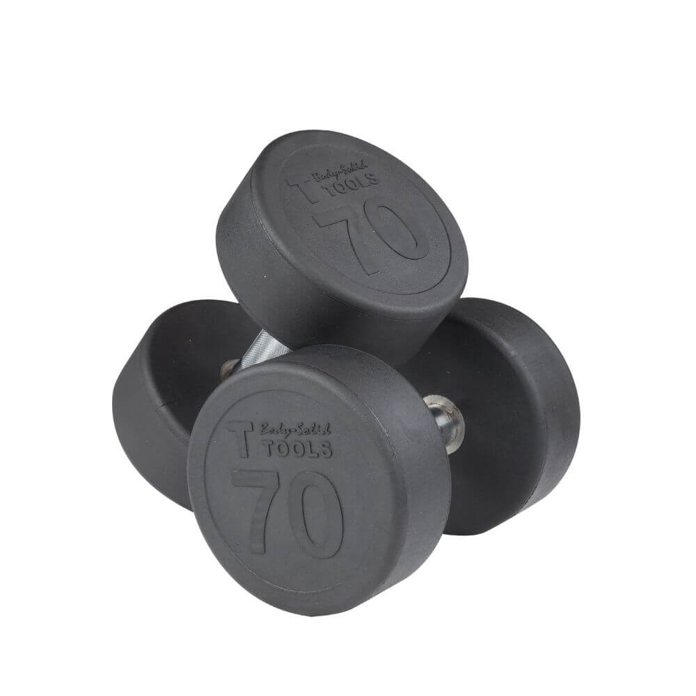 Body Solid Rubber Round Dumbbells SKU SDP(SIZE)