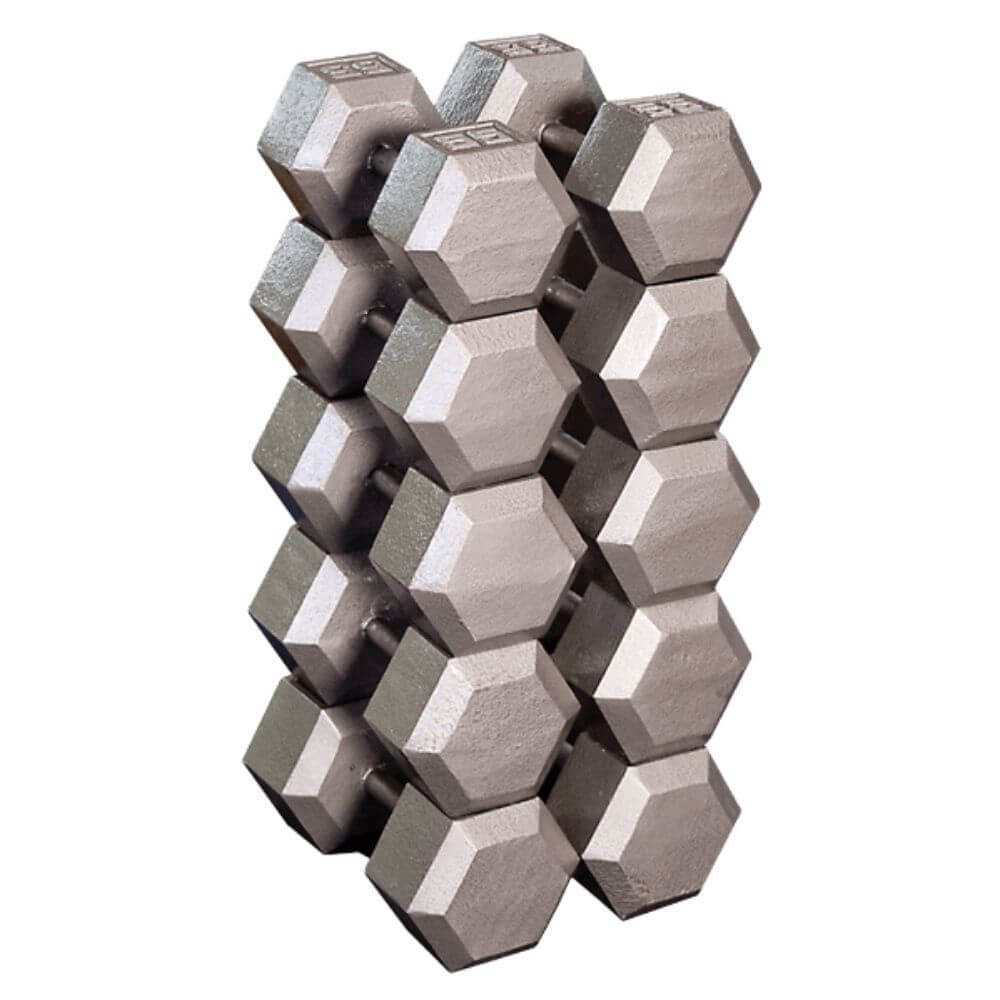 Body Solid Cast Iron Hex Dumbbell Sets SKU SDS