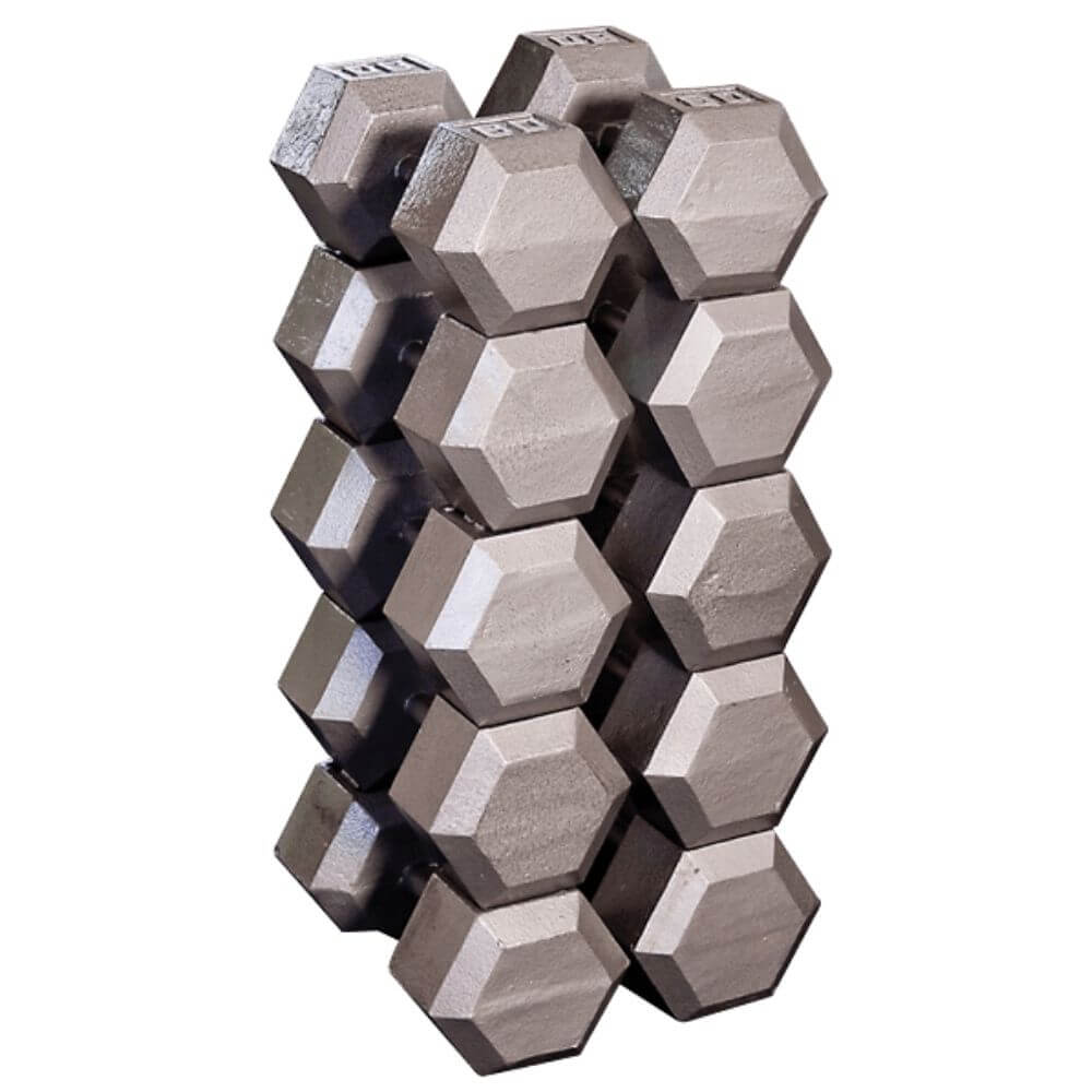 Body Solid Cast Iron Hex Dumbbell Sets SKU SDS