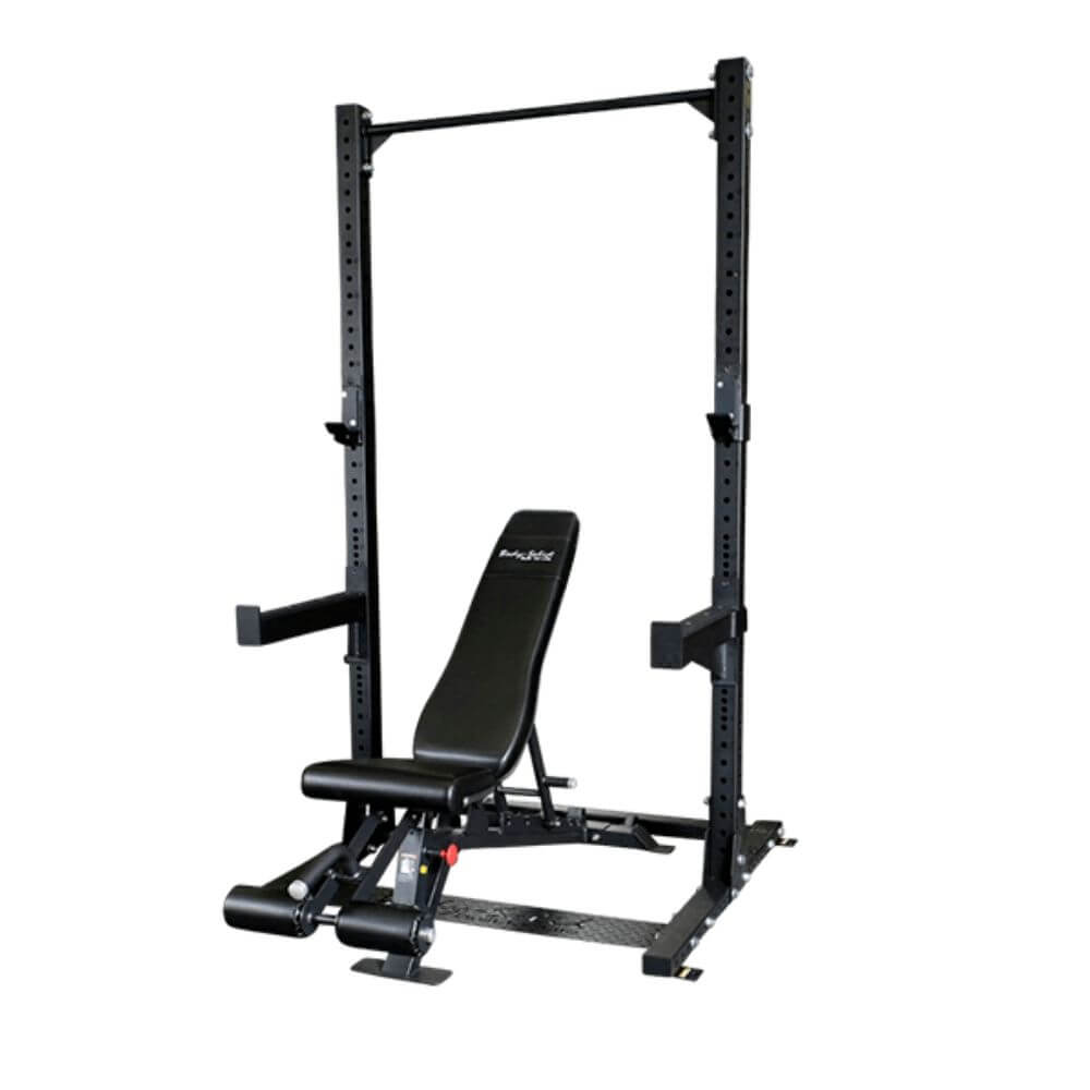 Body Solid Commercial Half Rack w/ Bench SKU SPR500+SFID425