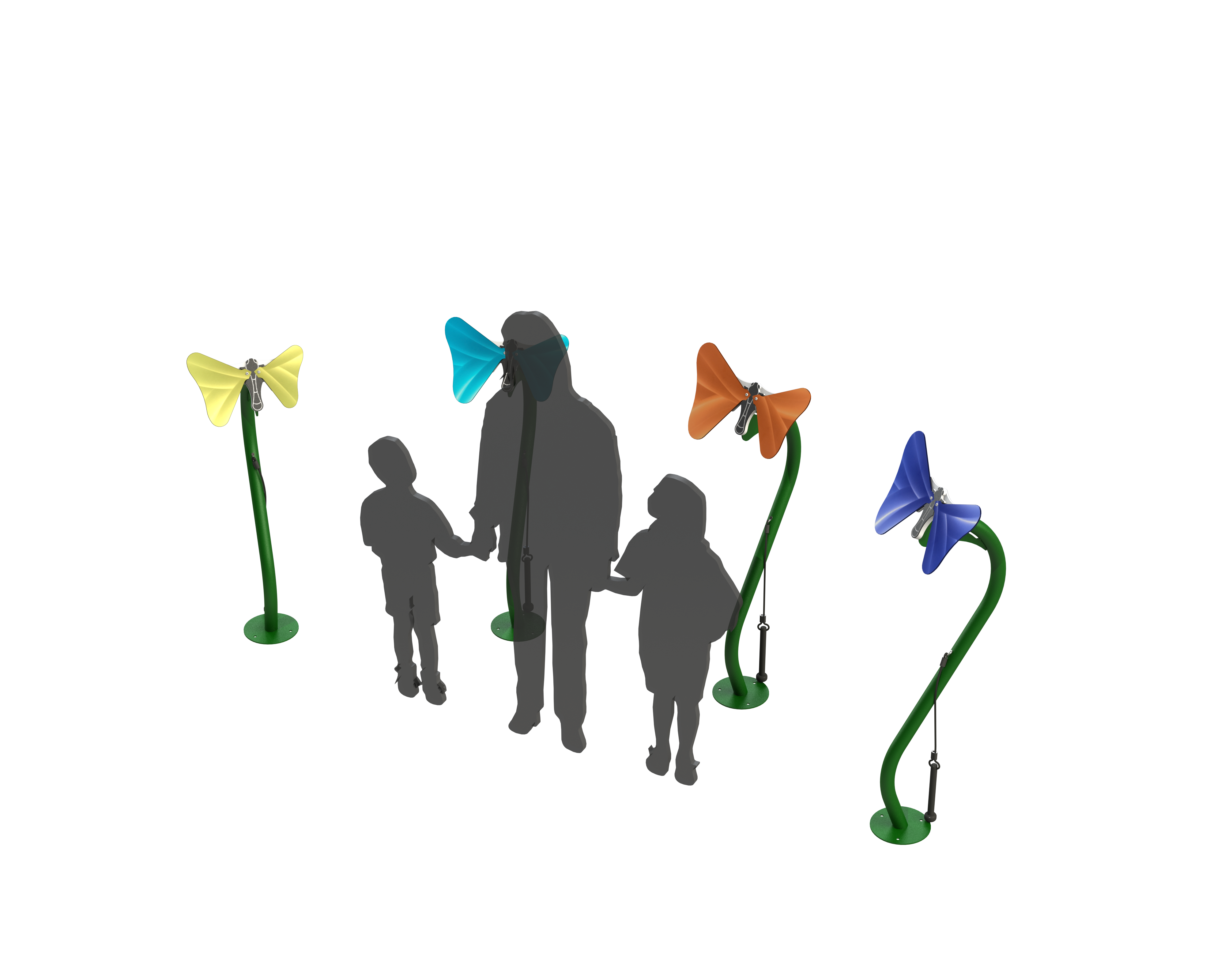 FreeNotes Butterflies Ensemble 4 Piece Set Musical Instrument SKU BFLY-S4