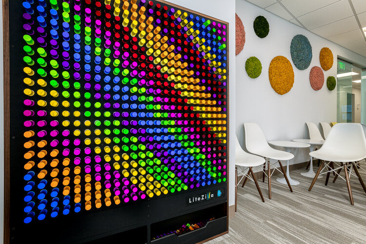 LiteZilla Giant Lite Brite Custom Stained Hardwood SKU LZ-WD