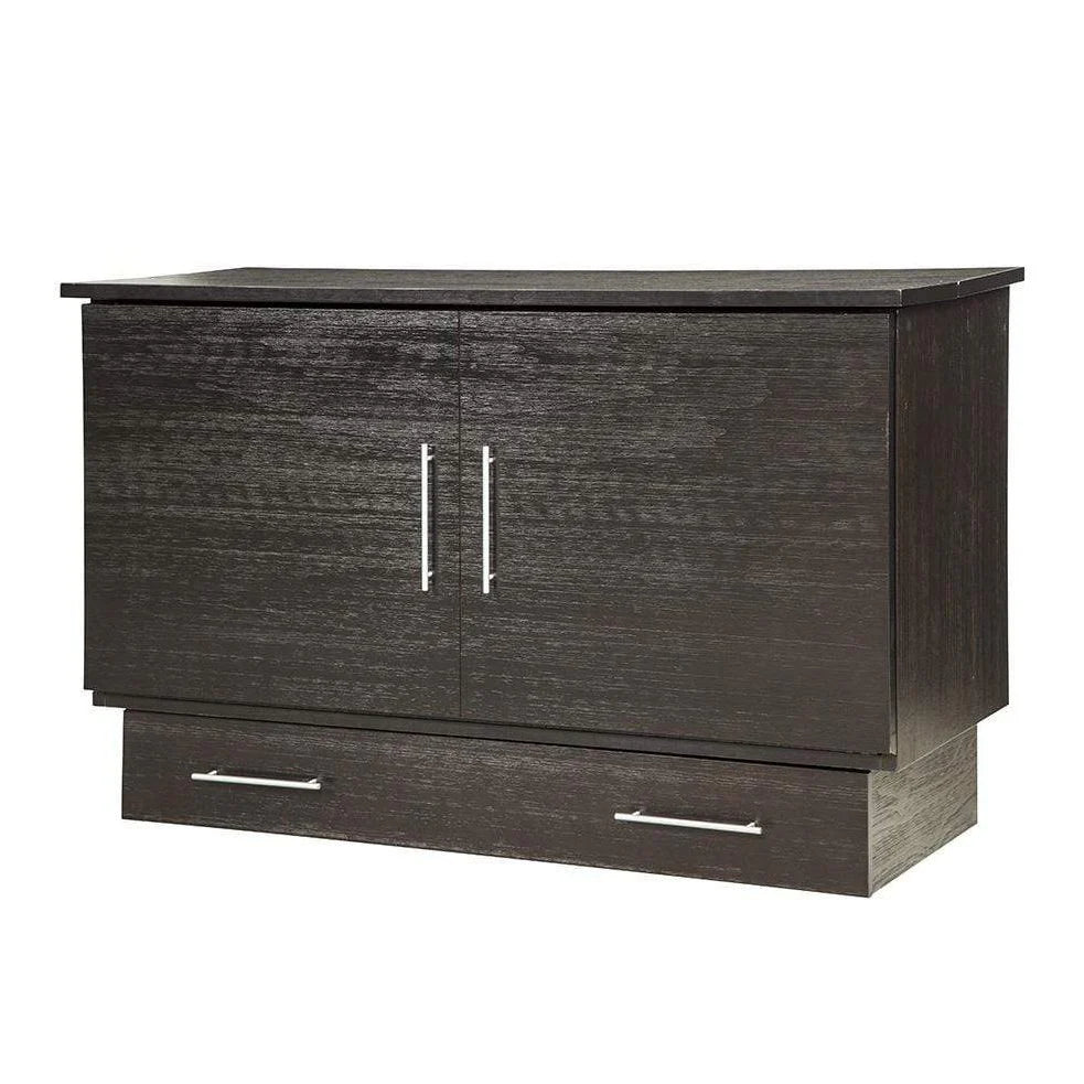 Arason Coffee Espresso Full Black Murphy Cabinet Bed SKU 502-20