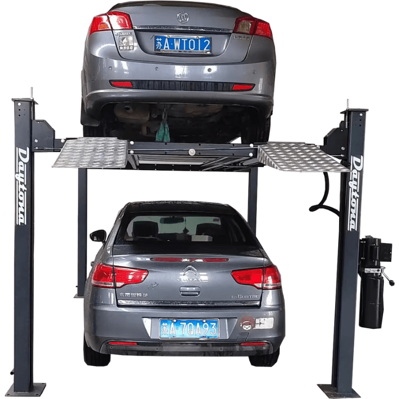 Daytona 10,000 lbs 4 Post Parking Lift w/ Aluminium Ramps SKU LFPP10