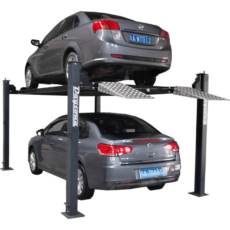 Daytona 10,000 lbs 4 Post Parking Lift w/ Aluminium Ramps SKU LFPP10