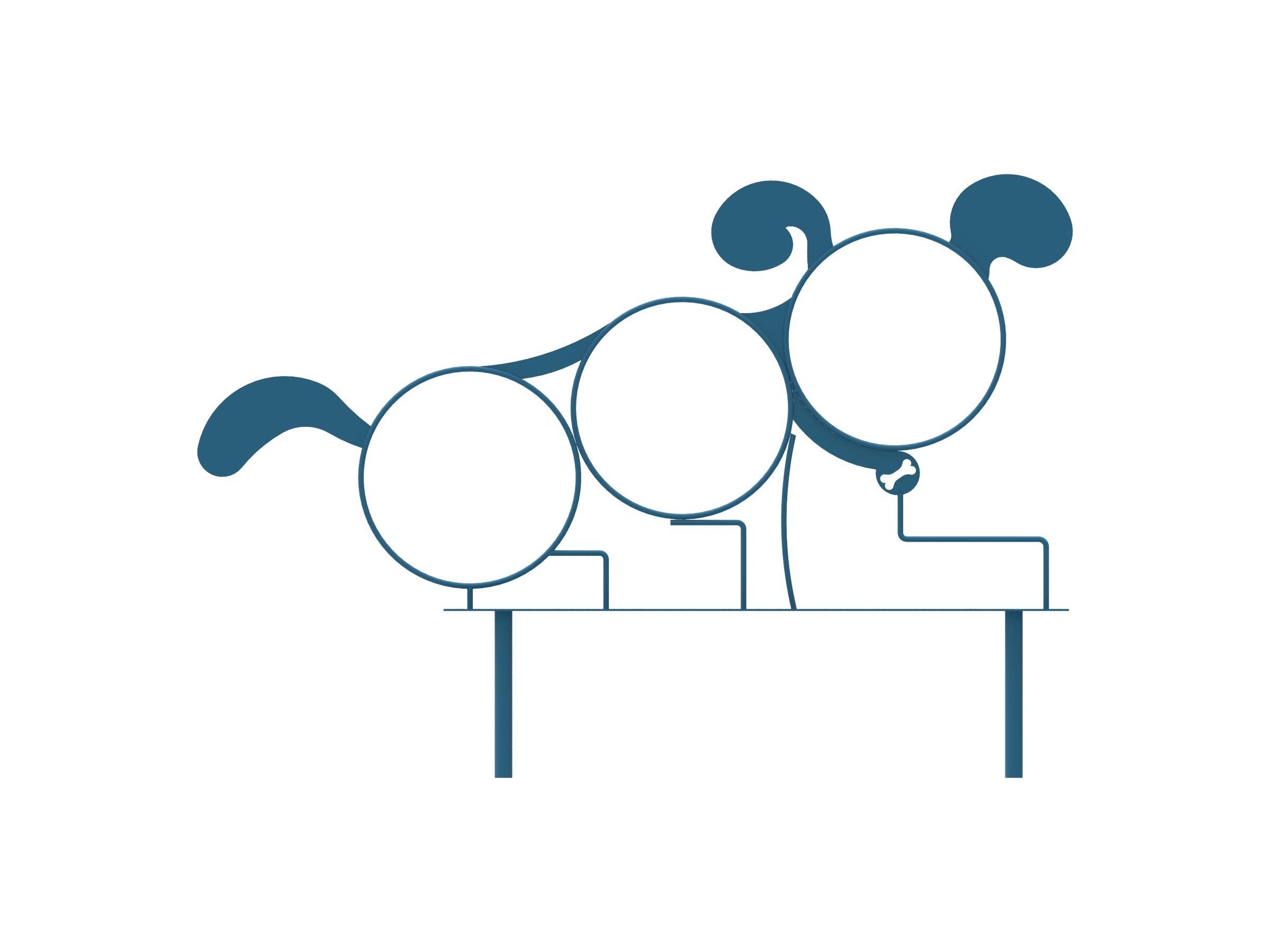 MyTCoat Dog Shaped 3 Hoop Jump SKU DOG05-S