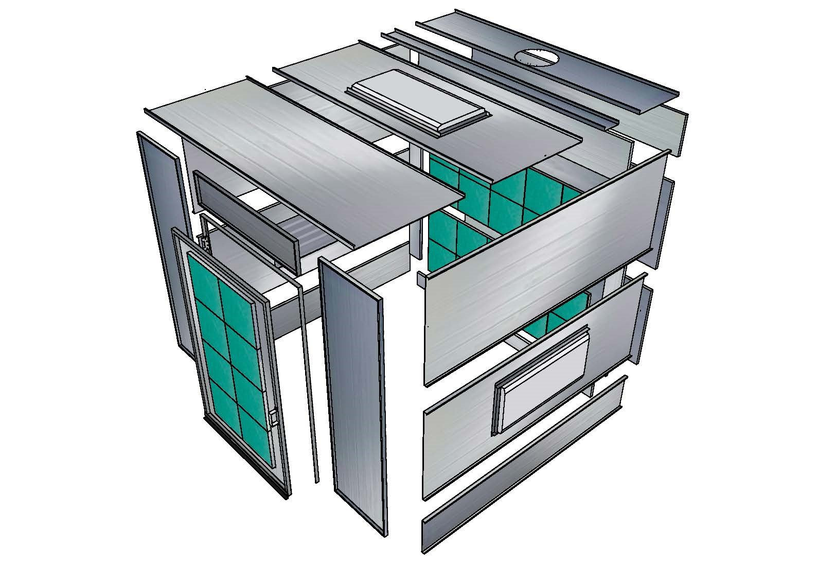 Merchant 1 Manufacturing Finishing Parts Booth SKU PBFB10913