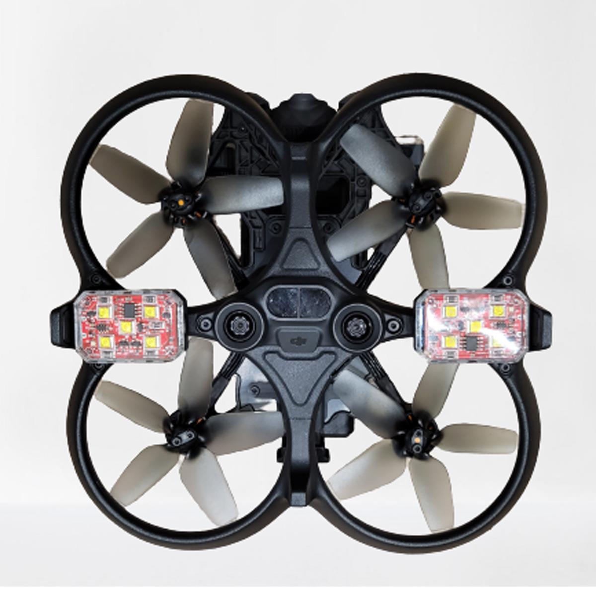 Firehouse Tech DJI Avata FPV Tactical Light Kit for Interior and Exterior Ops. (4 Light Kit with Battery Lock) SKU FHT-AVATALIGHTKIT4