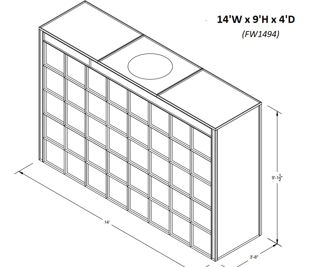 Merchant 1 Manufacturing Filter Wall Free Standing Exhaust Box SKU FW2094