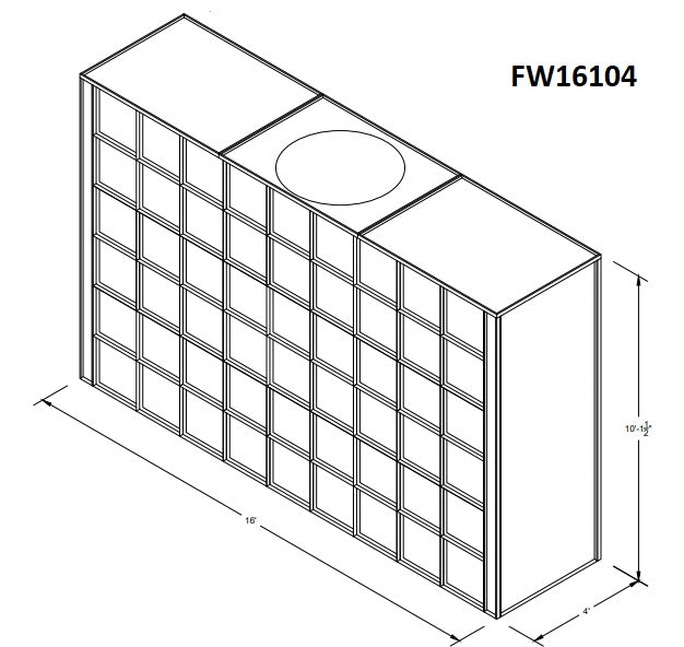 Merchant 1 Manufacturing Filter Wall Free Standing Exhaust Box SKU FW2094