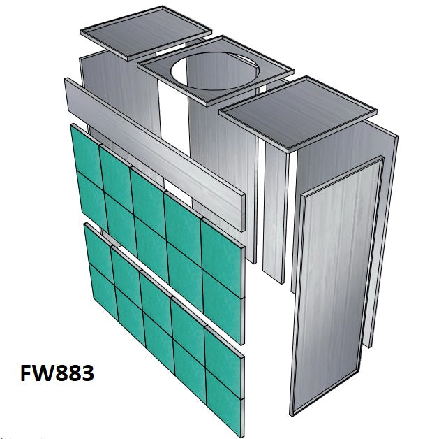 Merchant 1 Manufacturing Filter Wall Free Standing Exhaust Box SKU FW2094