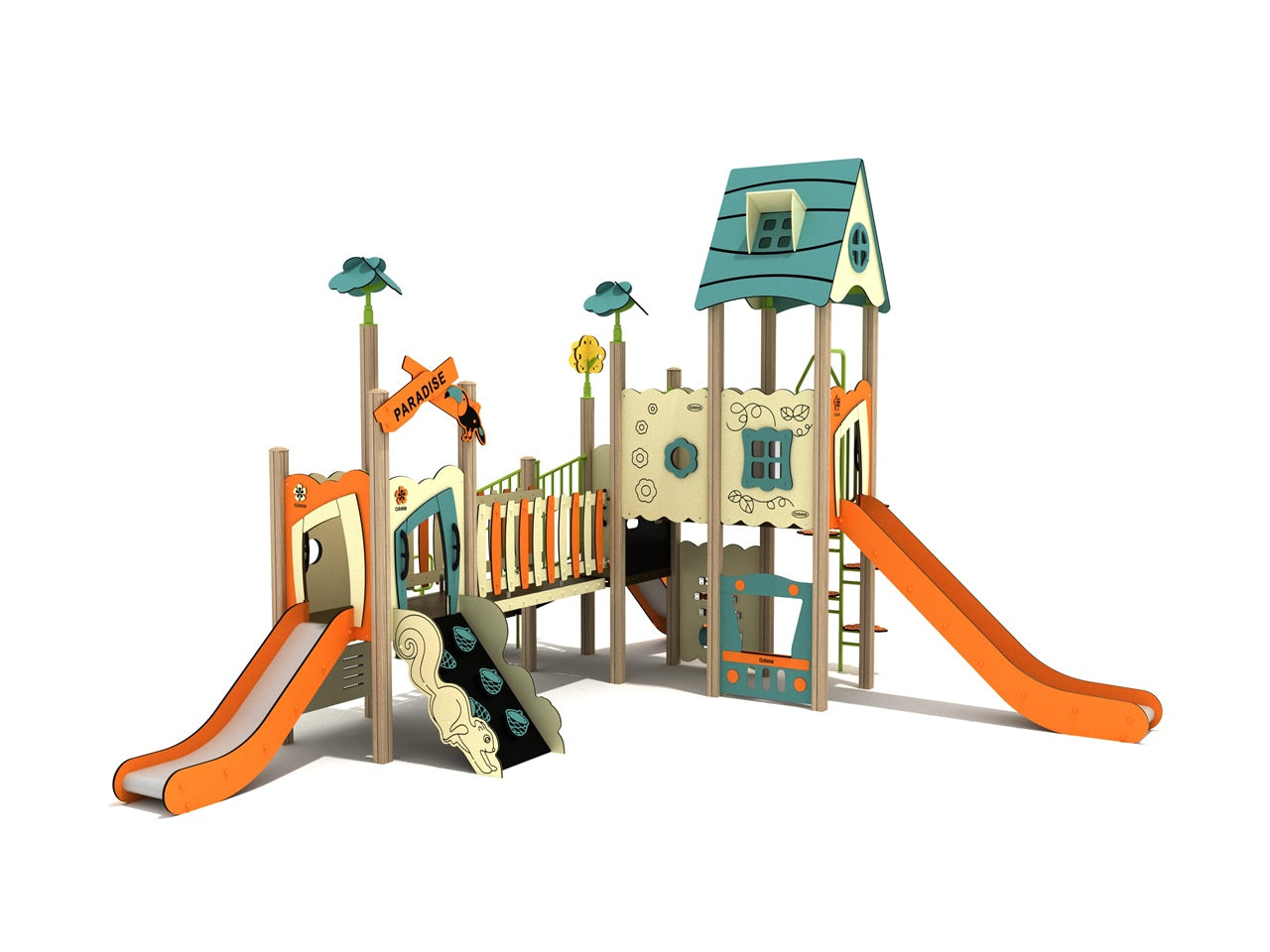 Playground Equipment Iron Oak Playground SKU PCQ006