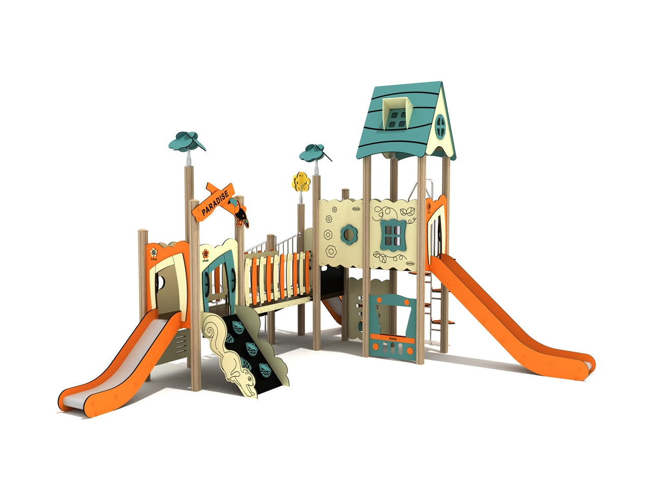 Playground Equipment Iron Oak Playground SKU PCQ006