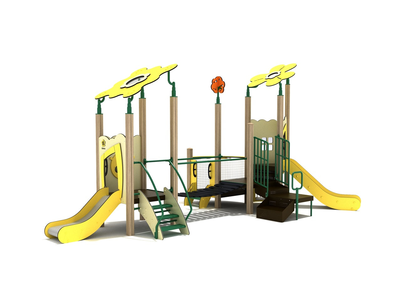 Playground Equipment Gray Beech Playground SKU PCQ007