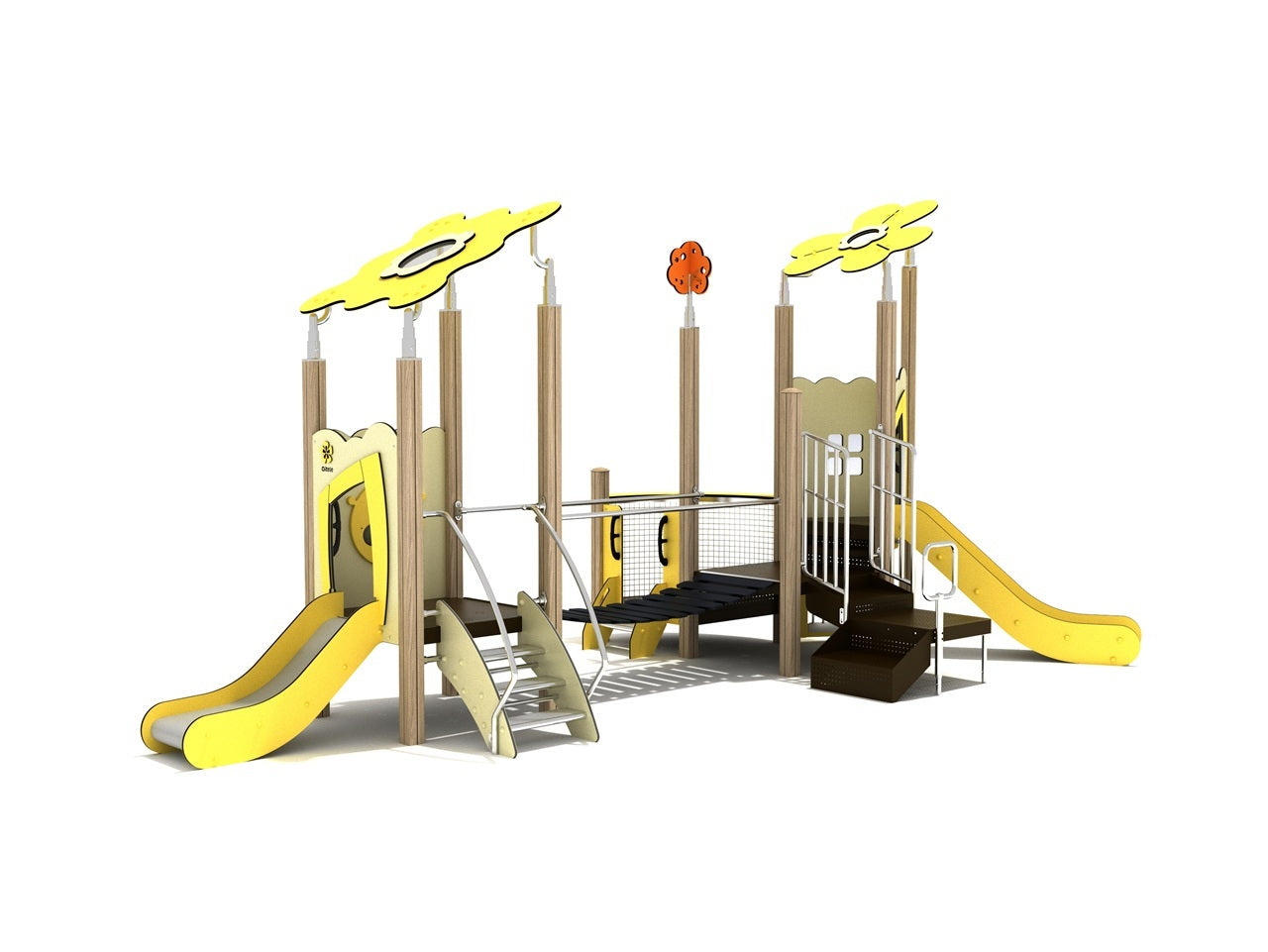 Playground Equipment Gray Beech Playground SKU PCQ007
