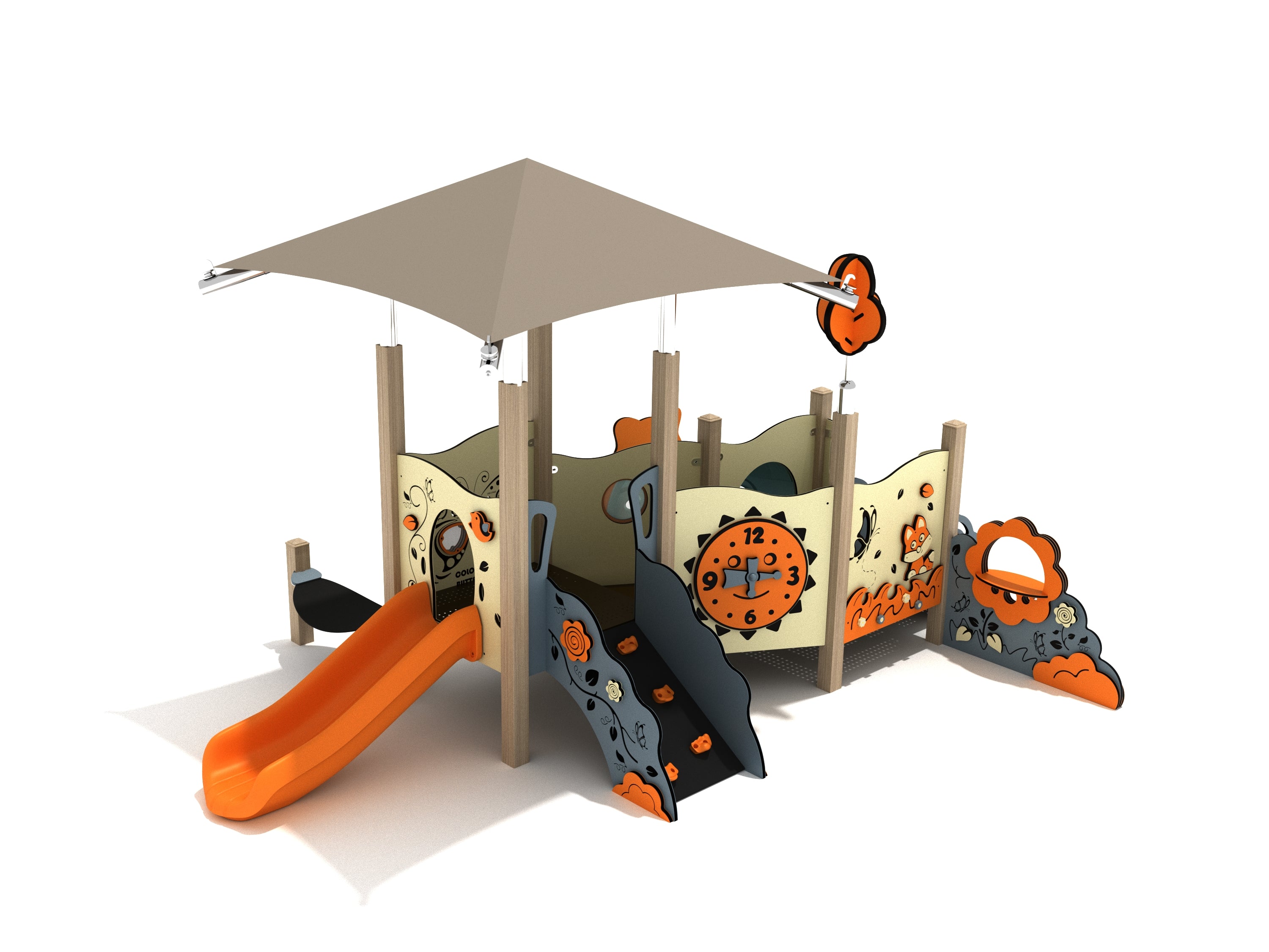 Playground Equipment Fuchsia Canopy Mini Playground SKU PCM024