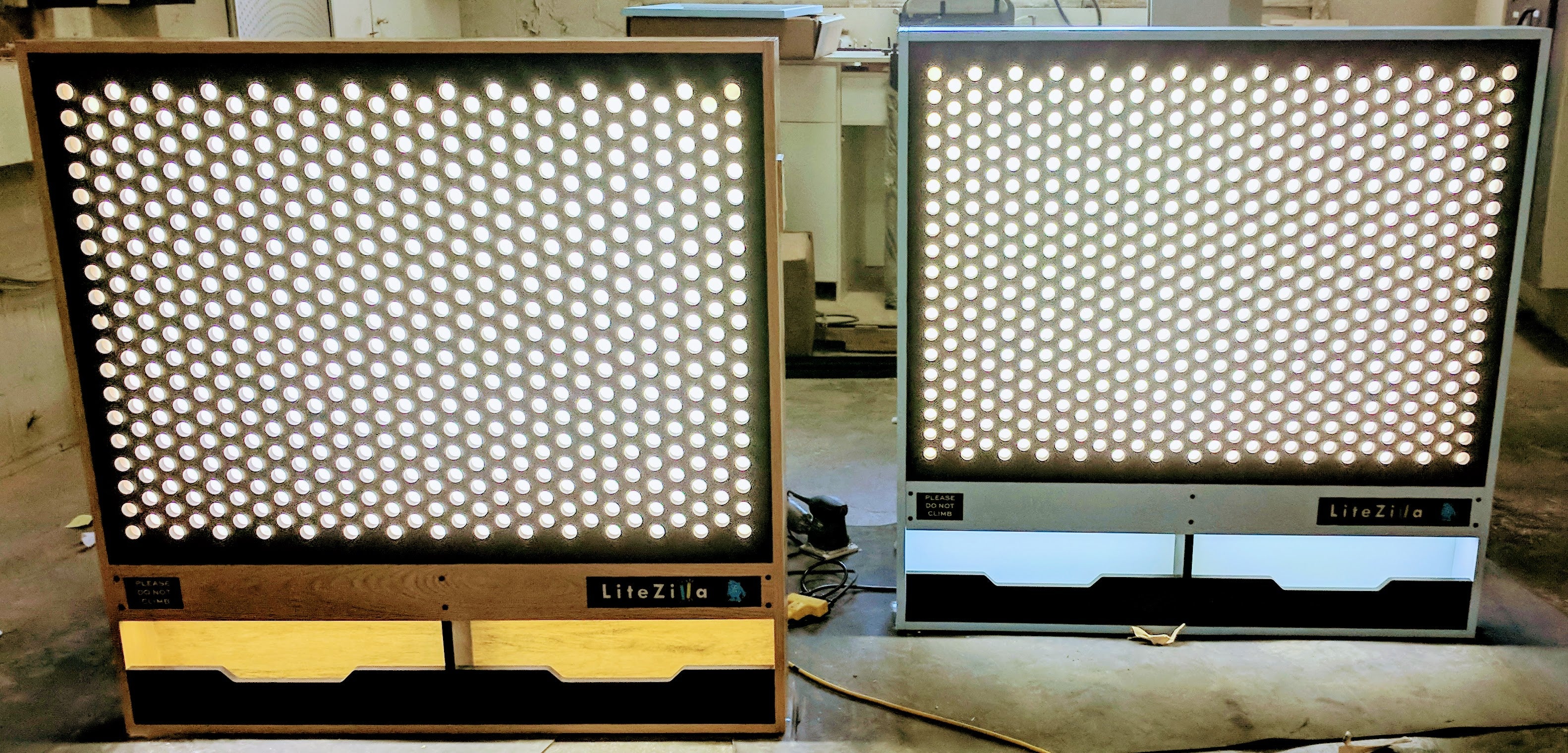 LiteZilla Giant Lite Brite Custom Stained Hardwood SKU LZ-WD