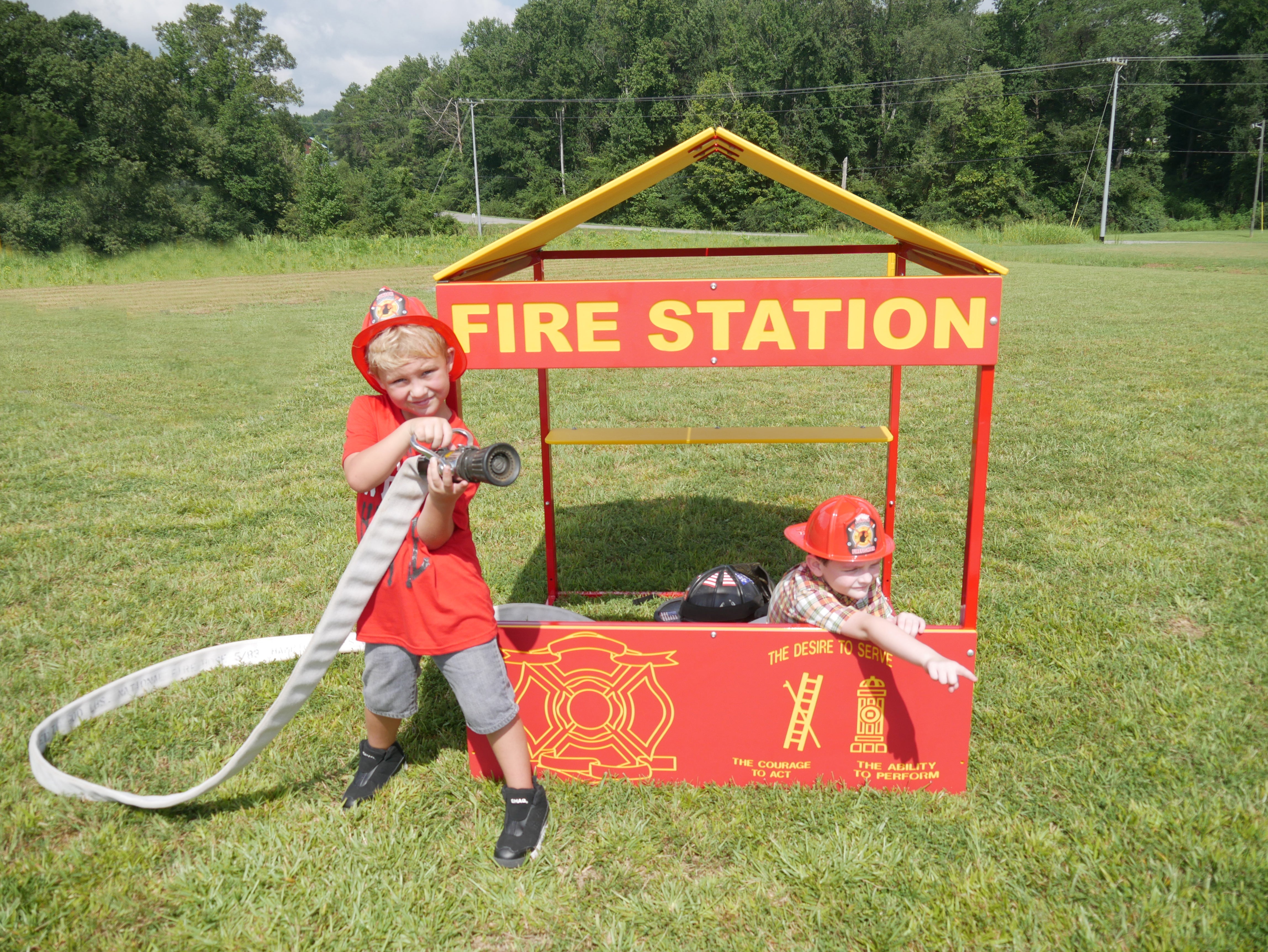 Infinity Playgrounds Fire Station Playhouse SKU IP-7016